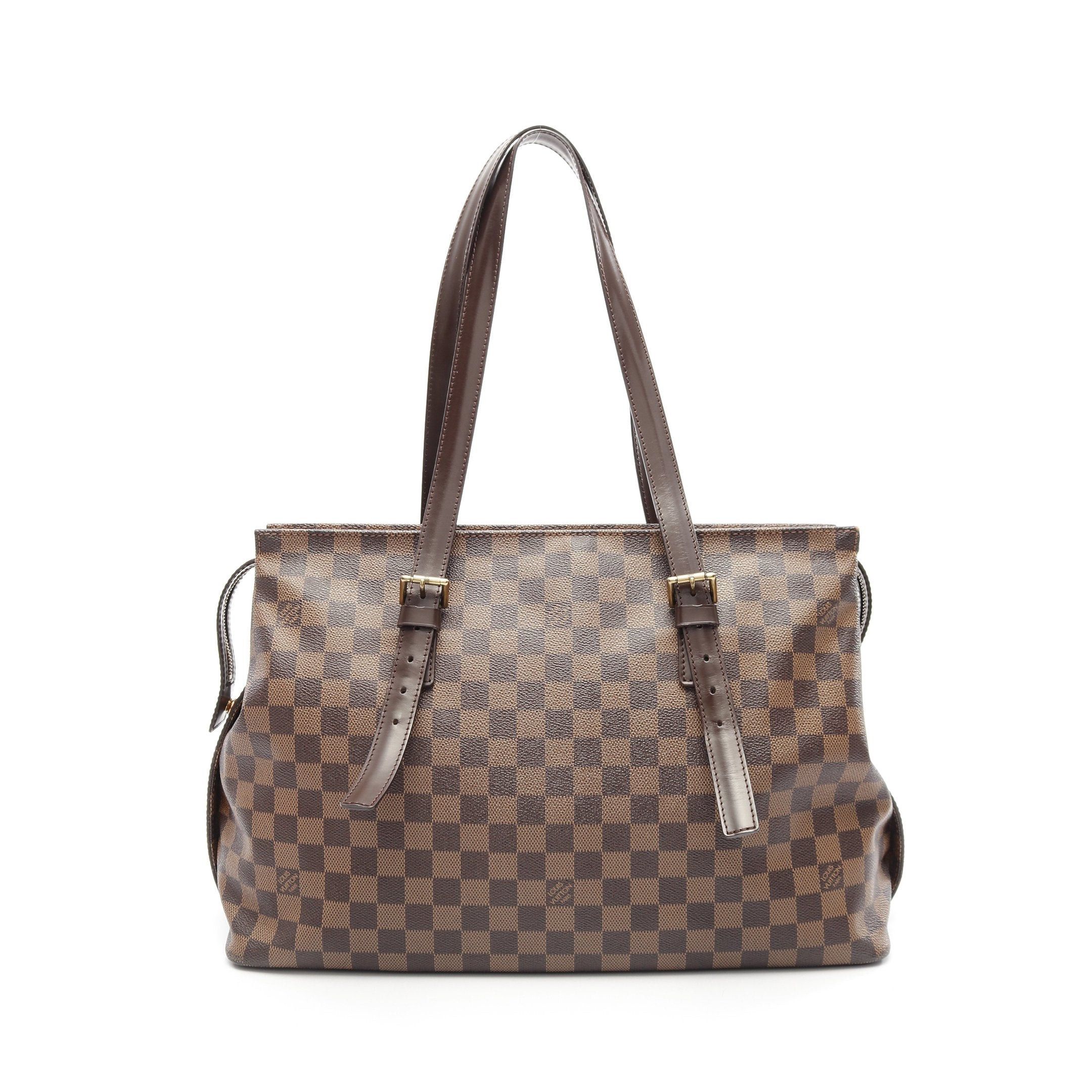 Louis Vuitton Louis Vuitton Chelsea Damier Ebene Shoulder Bag Tote Leather Brown Size ONE SIZE - 1 Thumbnail