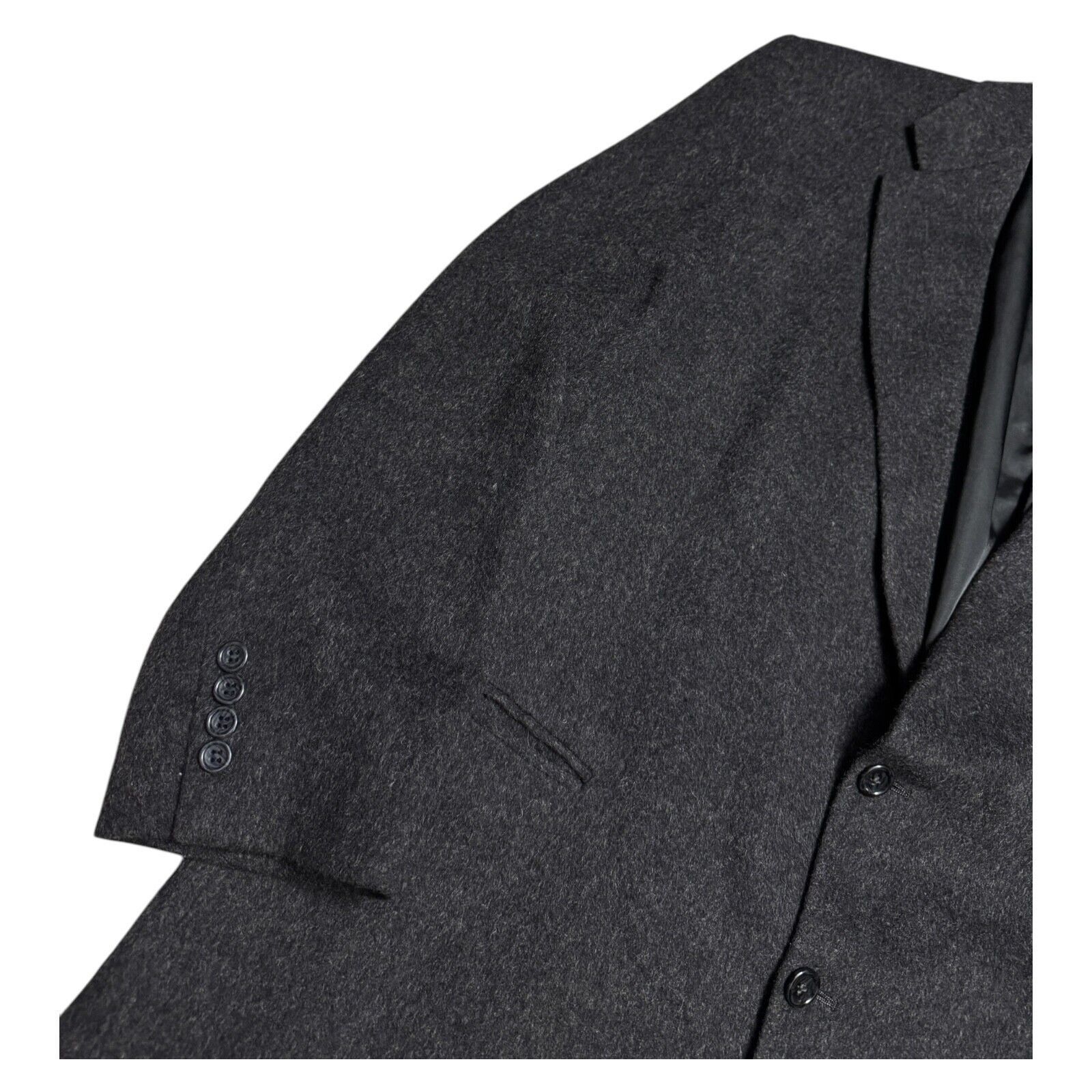 Evan Picone VINTAGE Evan Picone 100% CAMELHAIR Grey Luxury Blazer Coat Size 48L - 4 Thumbnail