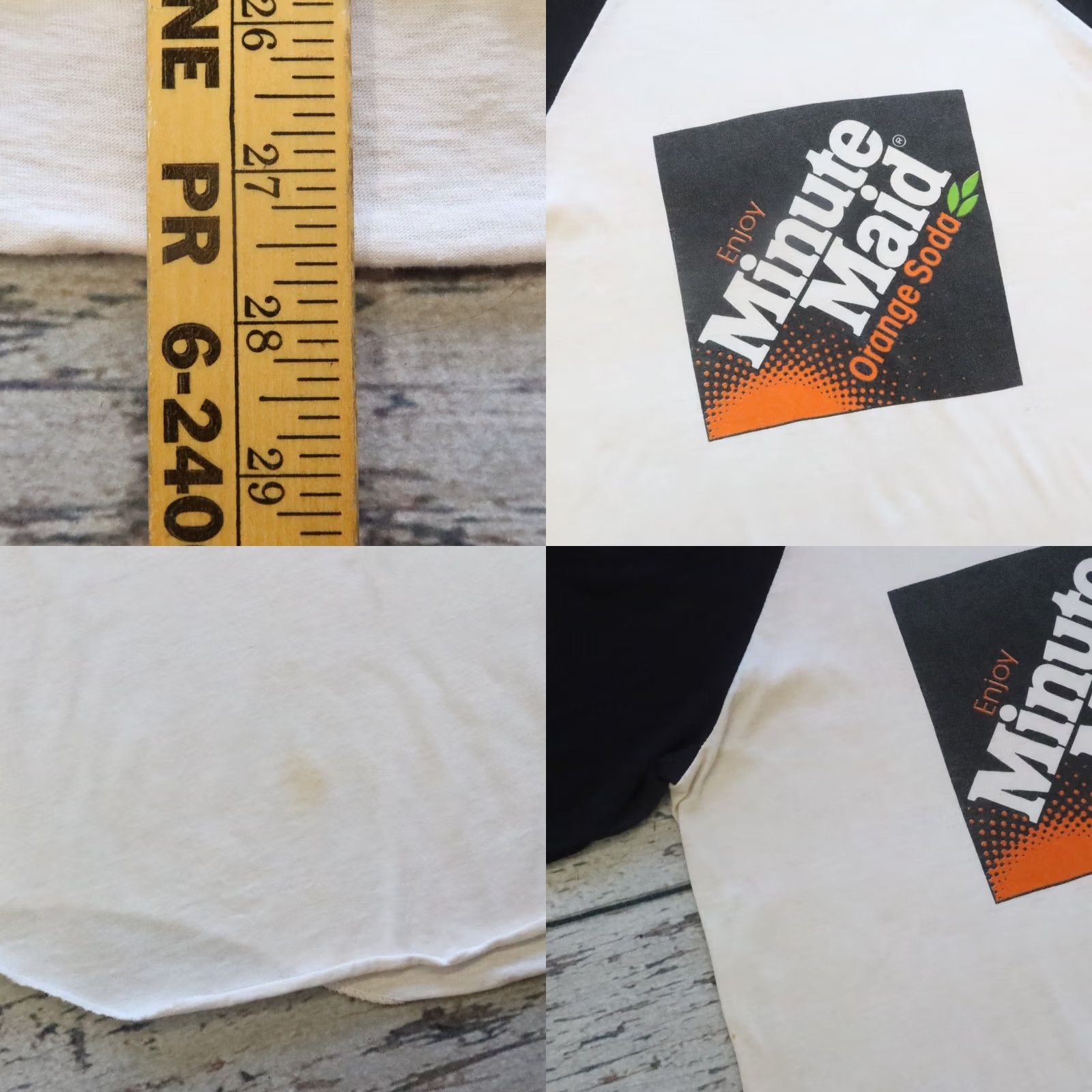 Vintage VINTAGE Minute Maid Orange Soda Raglan Shirt XL White Men T-Shirt USA 90s Size US XL / EU 56 / 4 - 8 Thumbnail