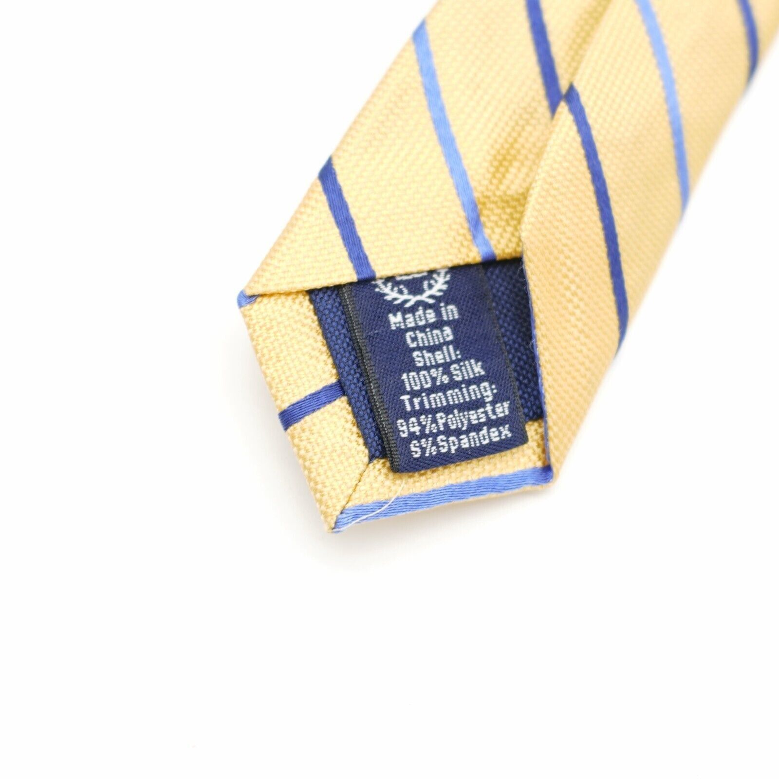 Chaps Chaps Yellow Blue Woven Striped Silk Tie Size ONE SIZE - 5 Thumbnail