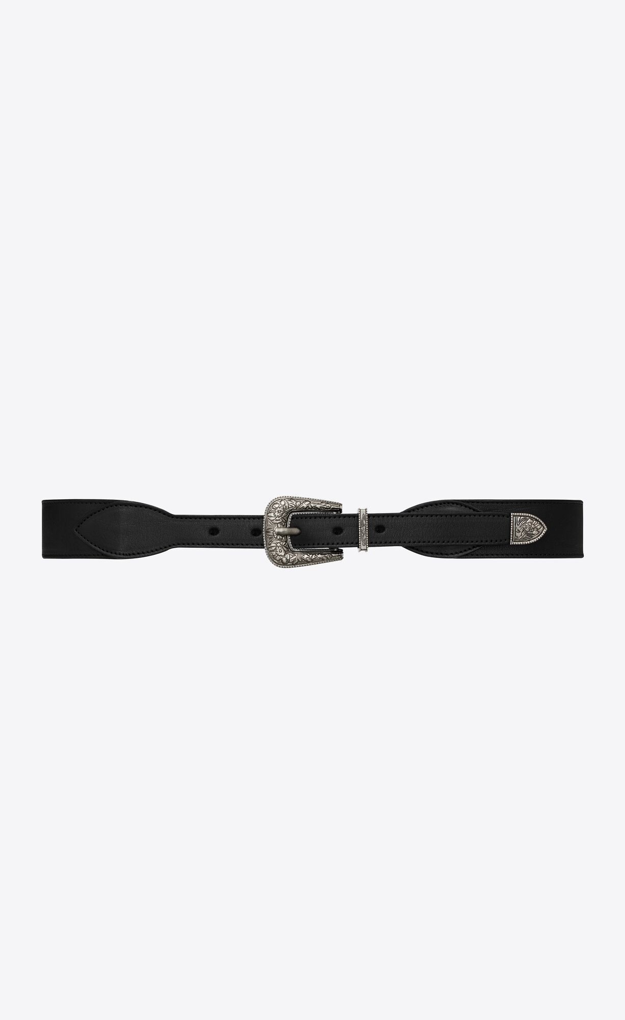 Saint Laurent Paris oc11z0124 80 CM Metal Buckle Belt in Black Size ONE SIZE - 1 Preview