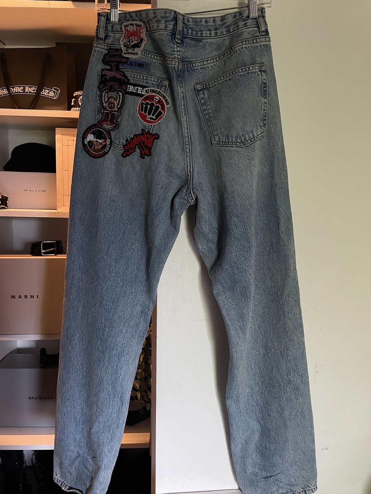 Designer Luka Sabbat x About You Patchwork Denim Jeans Size US 30 / EU 46 - 1 Thumbnail
