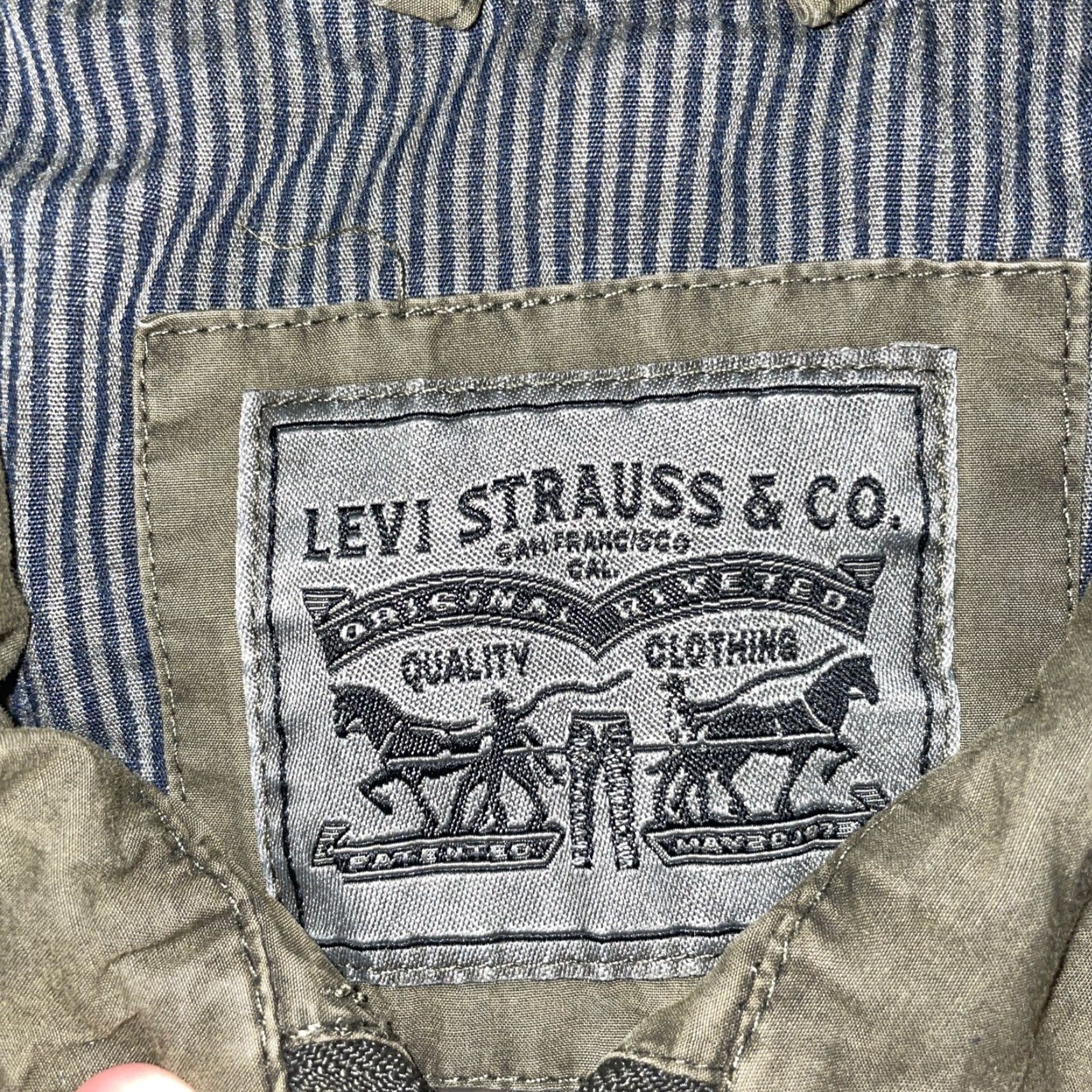 Levi's Levi's Jacket Olive Green Full Zip Womens Size M Military Style Size M / US 6-8 / IT 42-44 - 3 Thumbnail