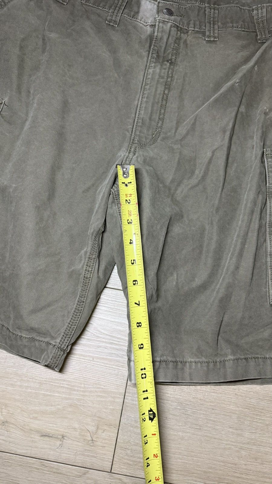 Carhartt Y2K 2000s Carhartt Olive Green Cargo Carpenter Shorts Size US 44 / EU 60 - 7 Thumbnail