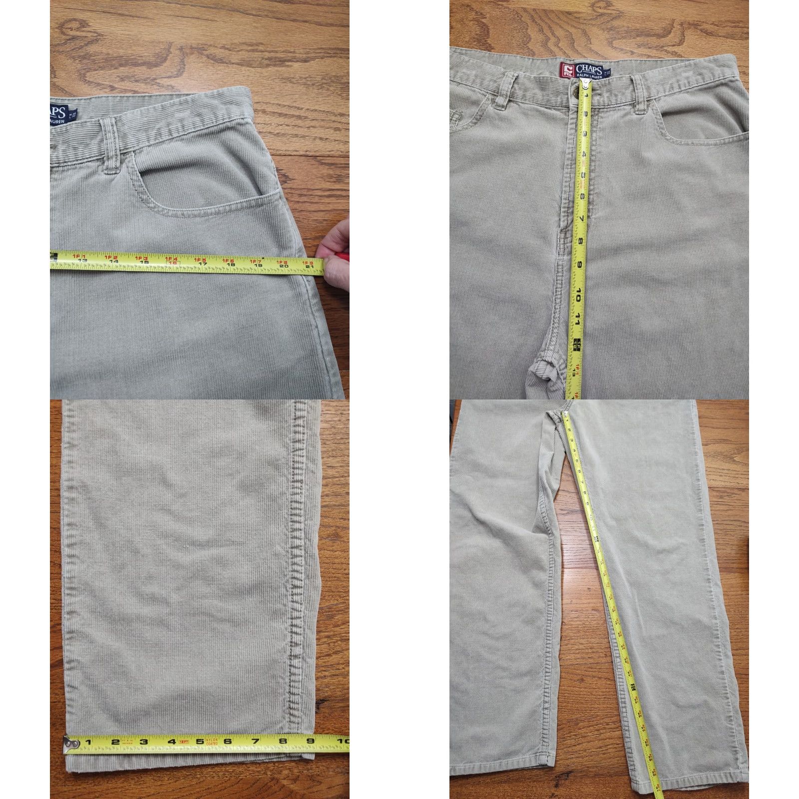 Ralph Lauren VINTAGE Chaps Ralph Lauren Corduroy Pants Men 34x31 Baggy Skater Tan Brown Casual Pants Size US 34 / EU 50 - 8 Thumbnail