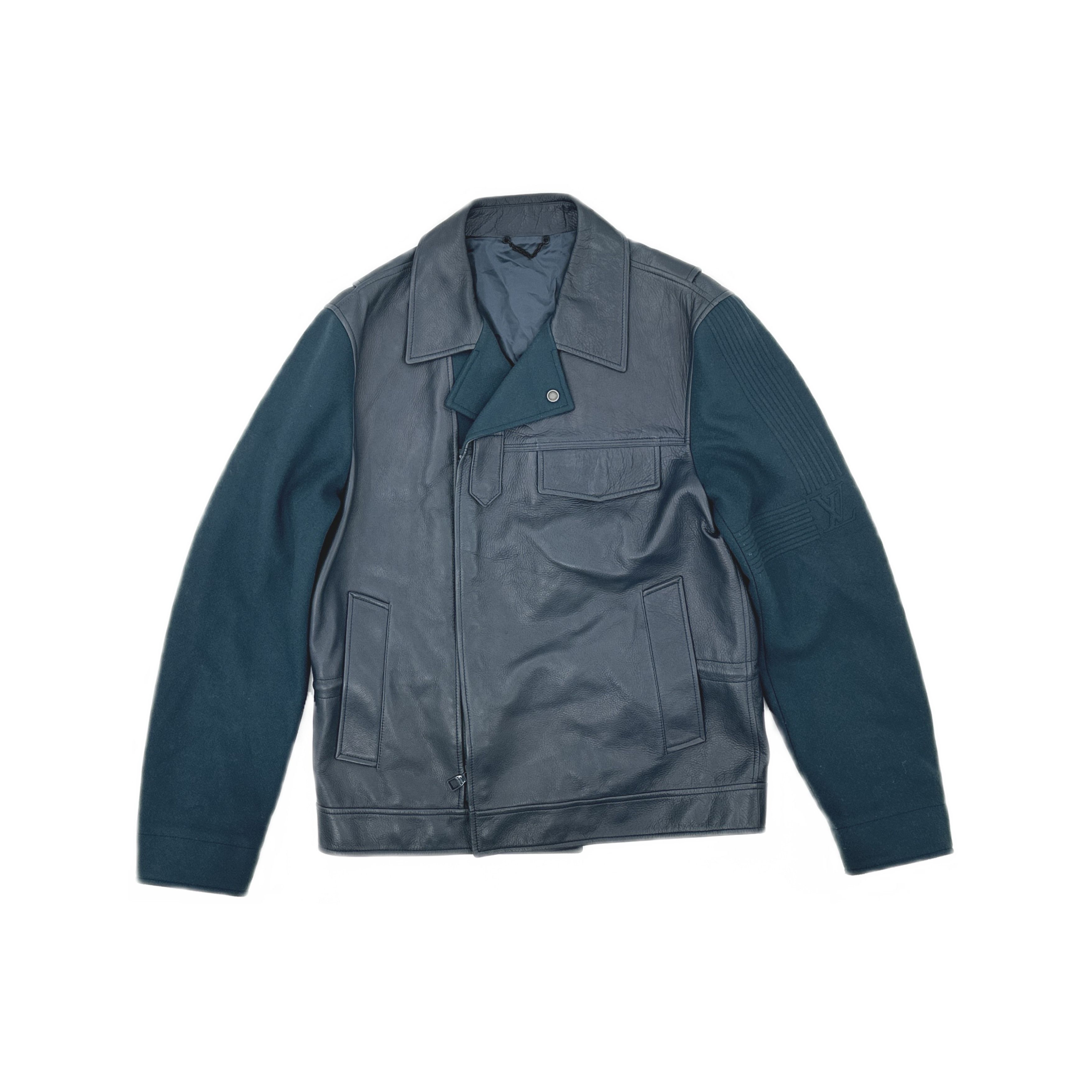 Louis Vuitton Louis Vuitton Wool Sleeve Leather Jacket Size S Size US S / EU 44-46 / 1 - 1 Thumbnail