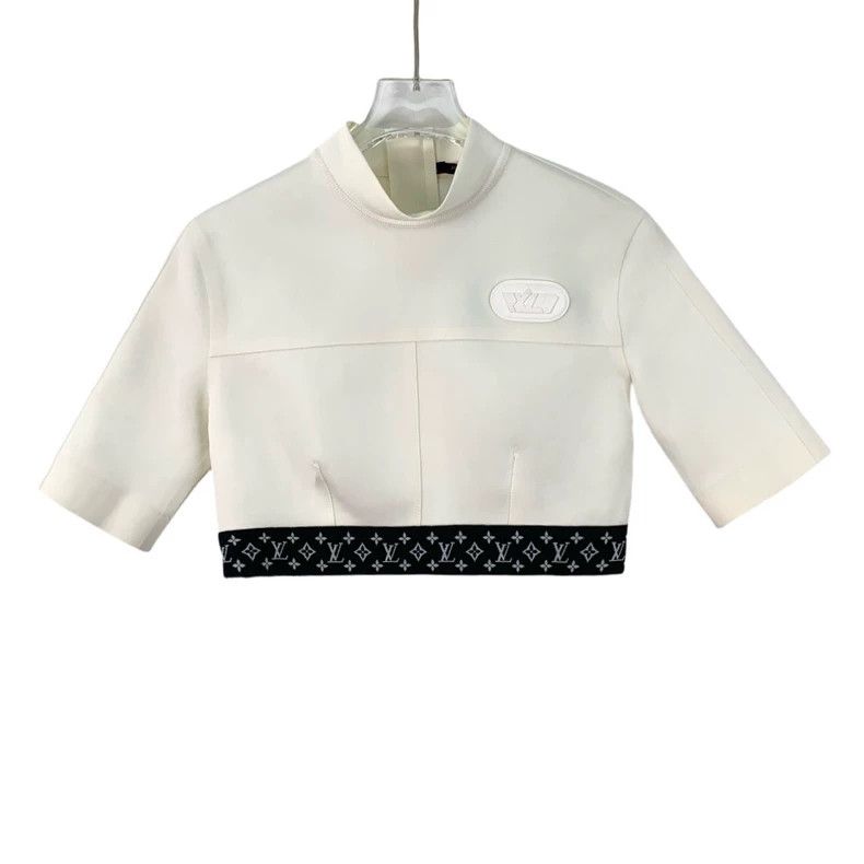 Louis Vuitton Louis Vuitton White label hem logo presbyopic short sleeve Size S / US 4 / IT 40 - 1 Thumbnail