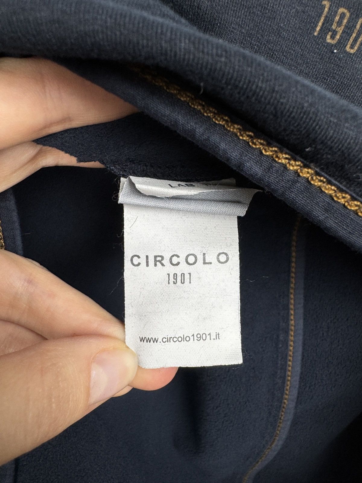 Circolo 1901 Circolo 1901 Navy blue stretch cotton unlined blazer sz 46 Size 36R - 14 Thumbnail