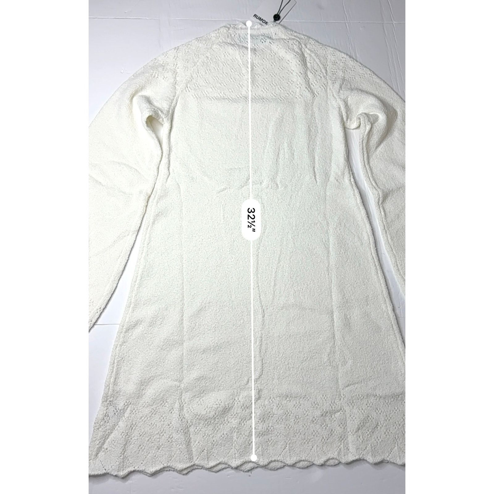 Other Rumored Vermont Mini Dress White MEDIUM Sweater NWT Size M / US 6-8 / IT 42-44 - 6 Thumbnail