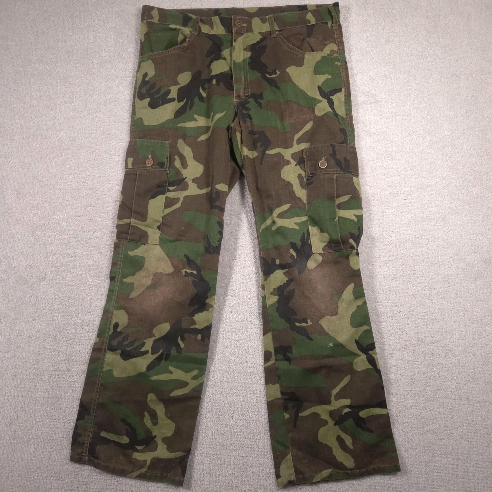 Bass Pro Shops Bass Pro Shops Cargo Pants Mens 40x33 Green Woodland Camo Hunting Army Outdoor Size US 40 / EU 56 - 2 Thumbnail