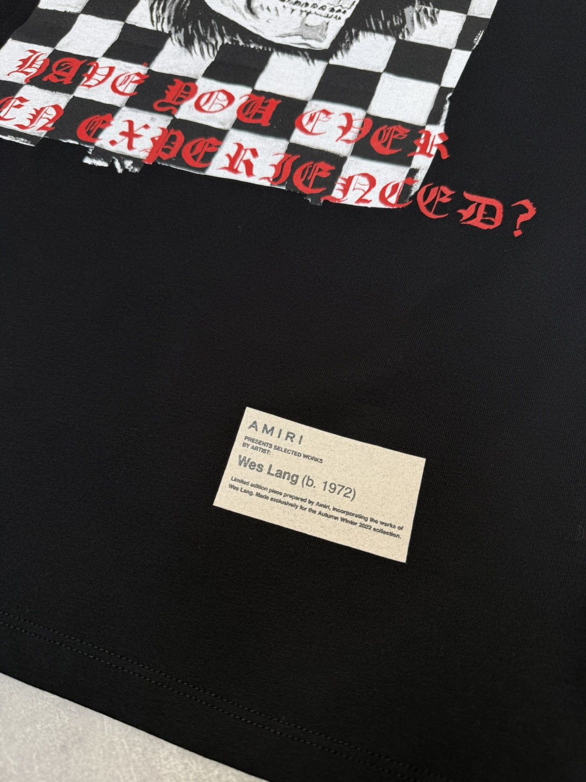 Amiri × Wes Lang Checker Skull Tee Black Size US S / EU 44-46 / 1 - 4 Thumbnail