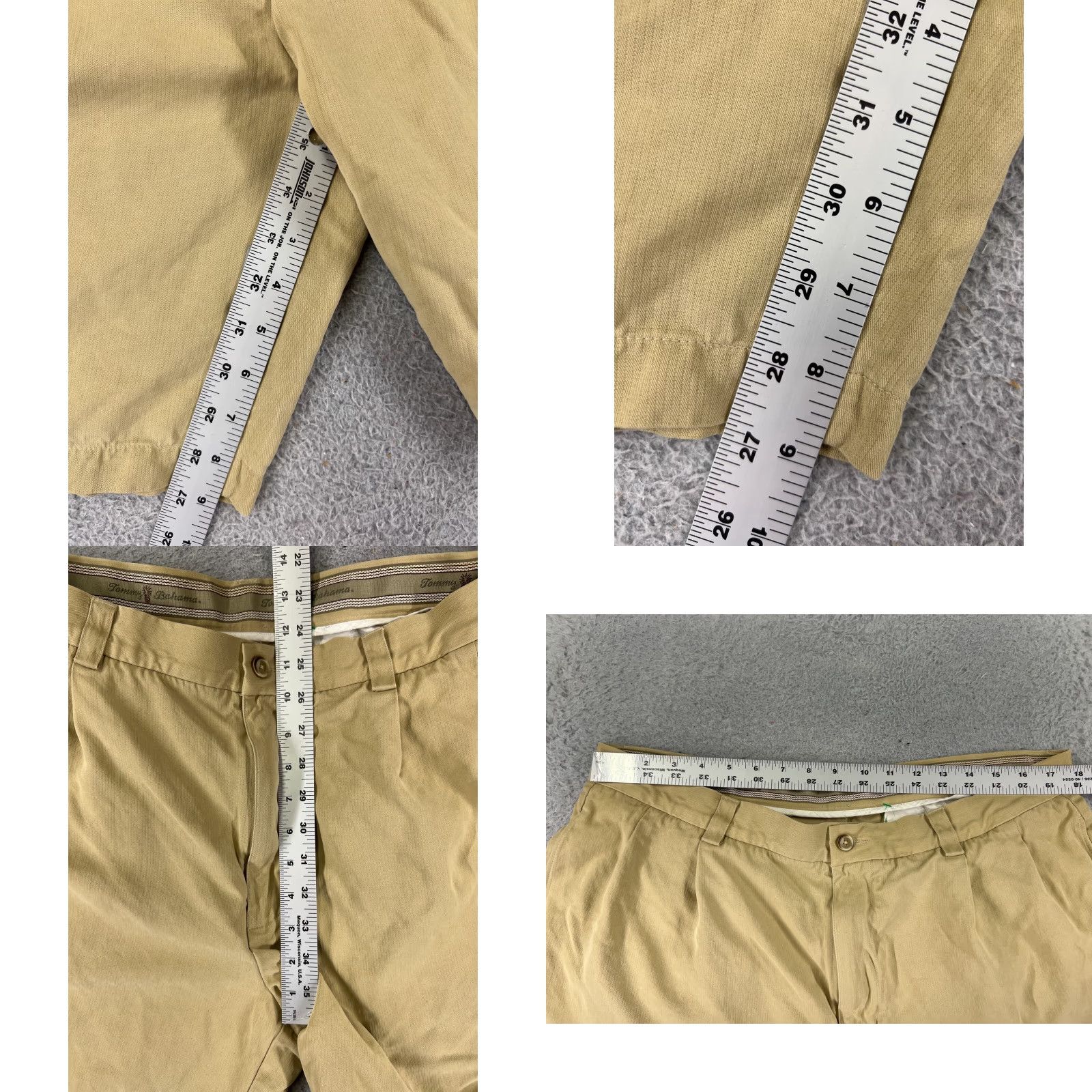 Tommy Bahama Tommy Bahama Shorts Men 38 Khaki Yellow 100% Silk Pleated Bermuda Golf Beach Shirt Size US 38 / EU 54 - 8 Thumbnail