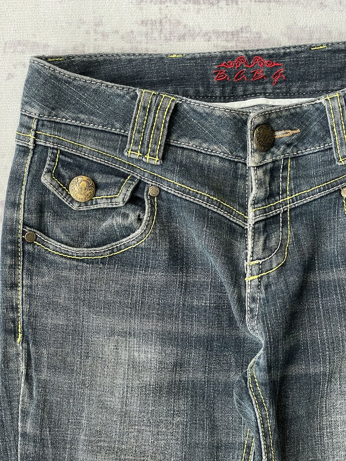 Japanese Brand Vintage BCBG Super Flared Buckle Denim / GOA Style Size US 29 - 3 Thumbnail