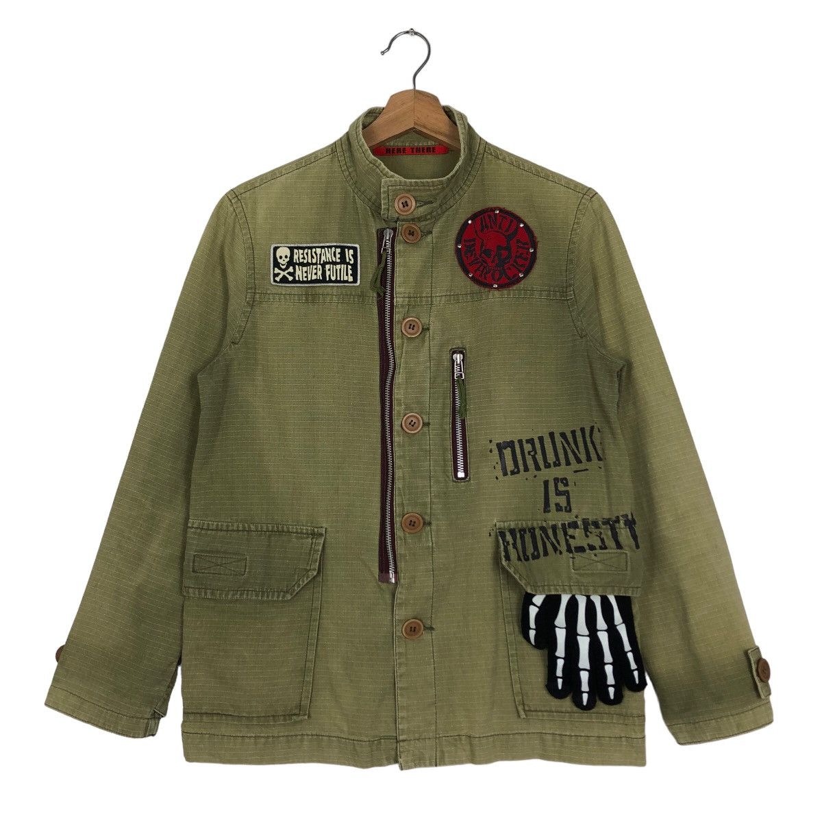 Japanese Brand 🔥Here There Chore Jacket Punk Design Distressed Style Size US M / EU 48-50 / 2 - 2 Thumbnail