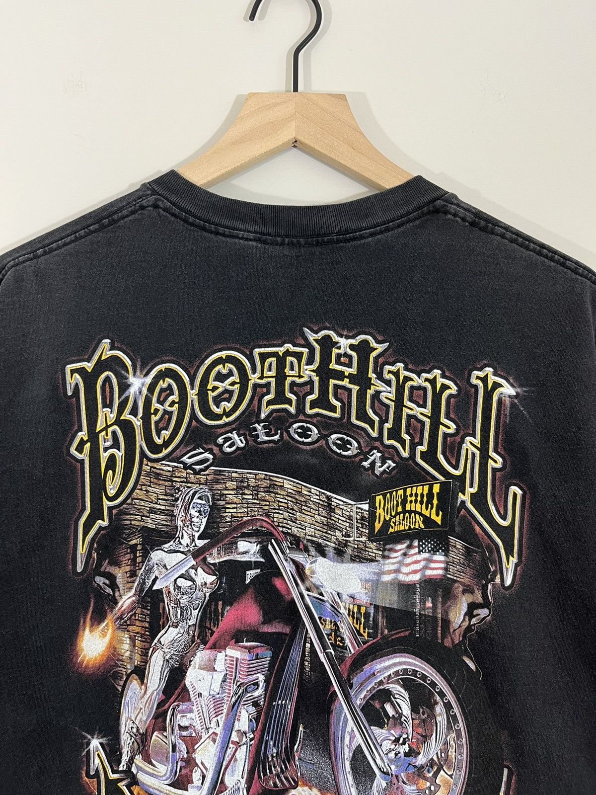 Vintage Sun Faded Bike Week 2005 Hot Cyborg Girl Distressed Tee Size US XL / EU 56 / 4 - 11 Thumbnail
