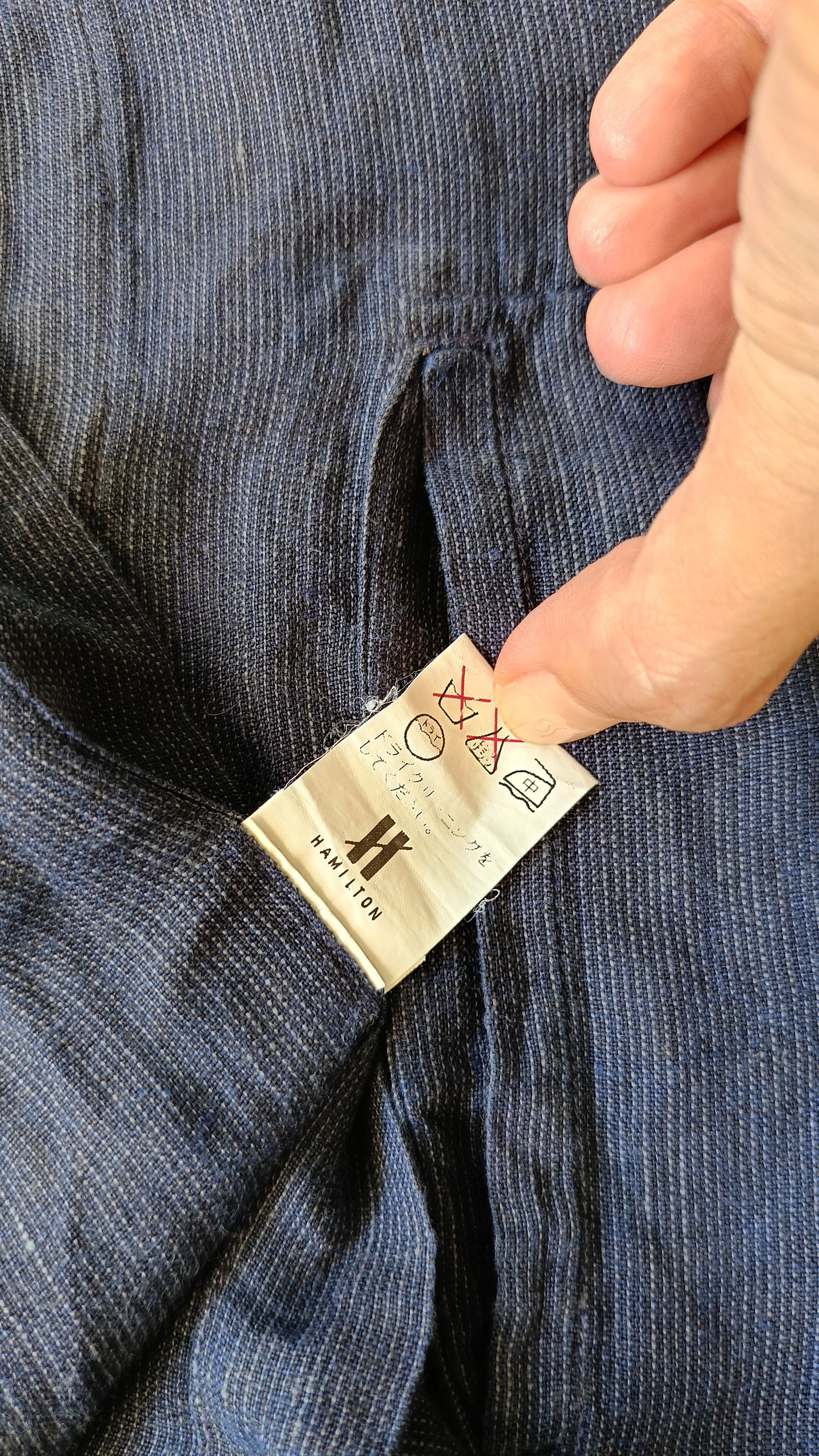 Issey Miyake Issey Miyake IM studio Japan mandarin navy blue linen shirt Size US M / EU 48-50 / 2 - 13 Thumbnail