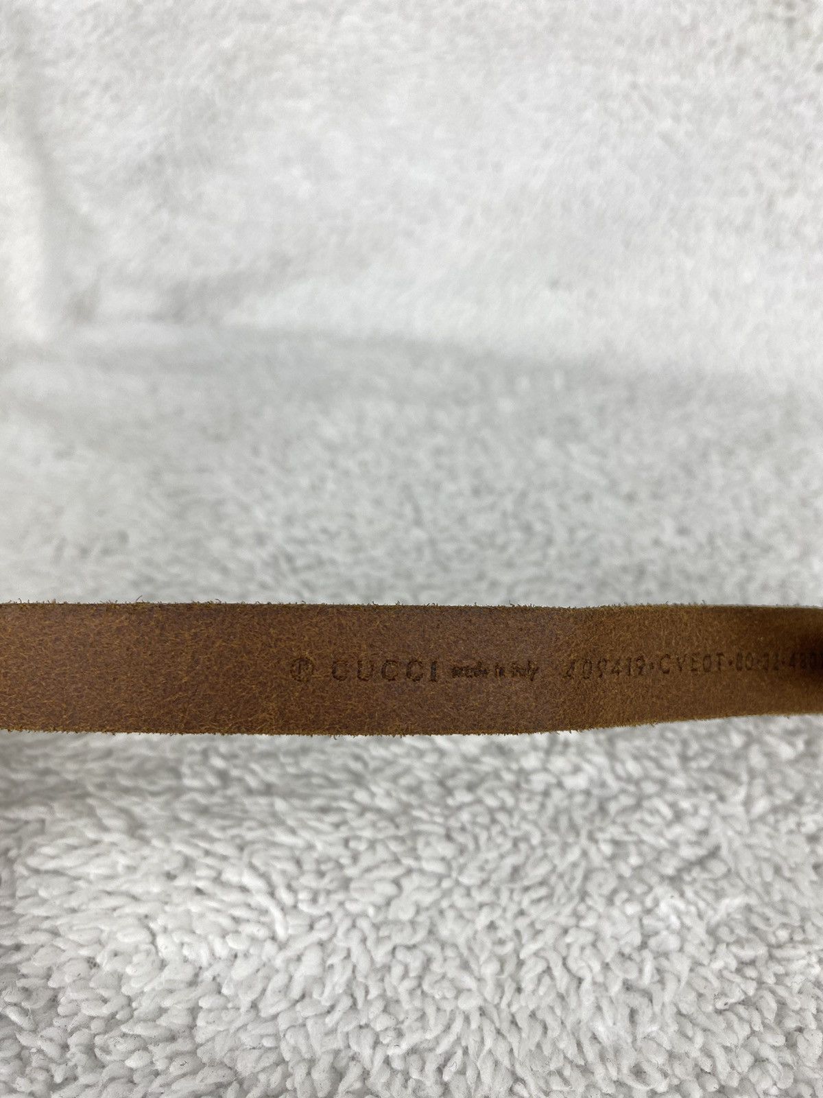 Gucci Authentic GUCCI Tiger Head / Feline Thin Brown Leather Belt Size 32 - 6 Thumbnail