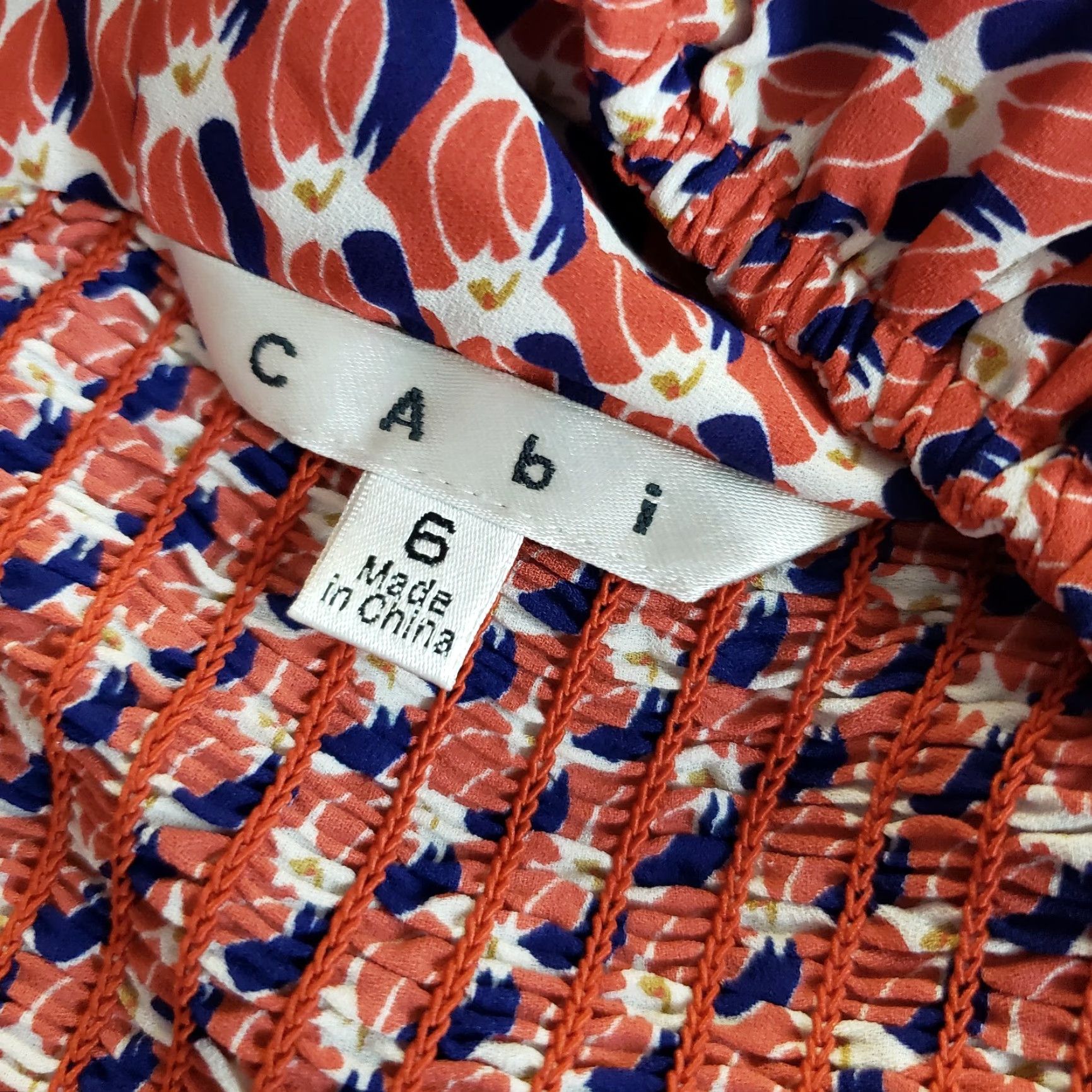 Vintage CAbi 778 Womens Tank Sleeveless Sz 6 Red Blue Dream Day Peplum Printed Geometric Size M / US 6-8 / IT 42-44 - 6 Thumbnail