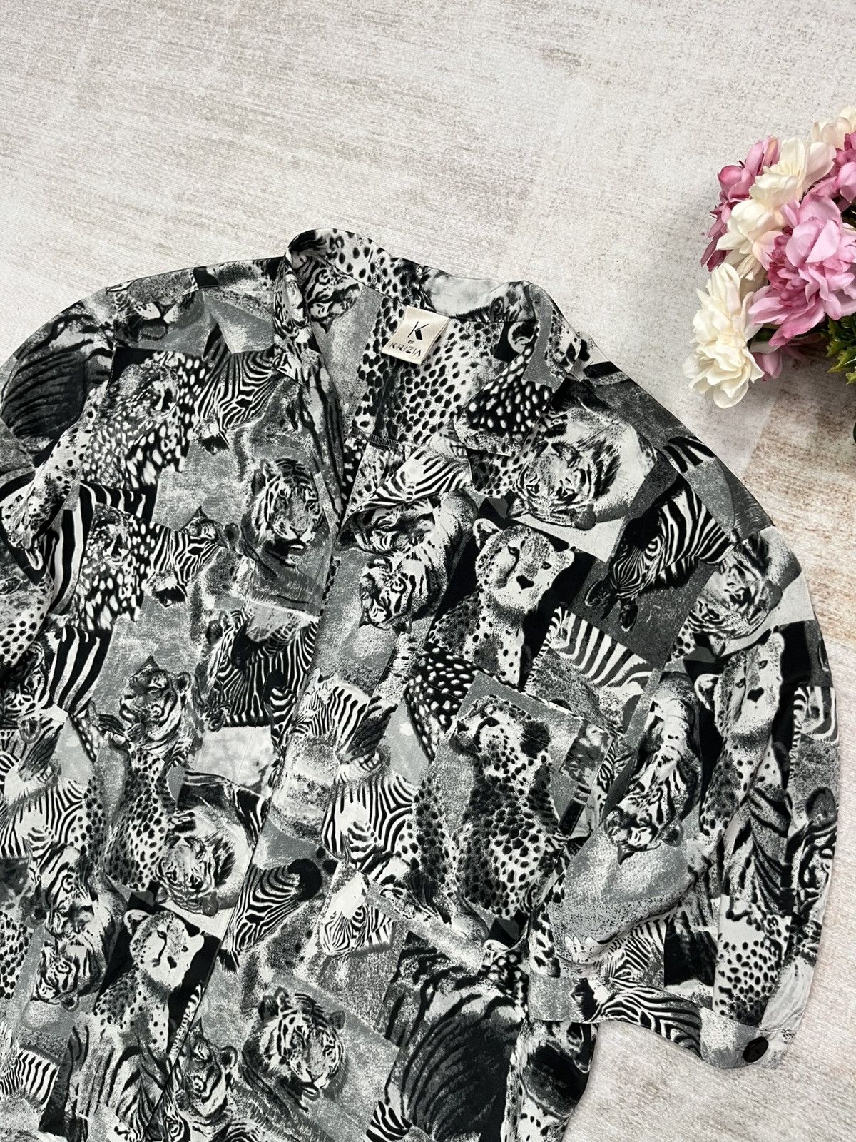 Krizia Vintage Animal Print Shirt Krizia Size XL / US 12-14 / IT 48-50 - 5 Thumbnail