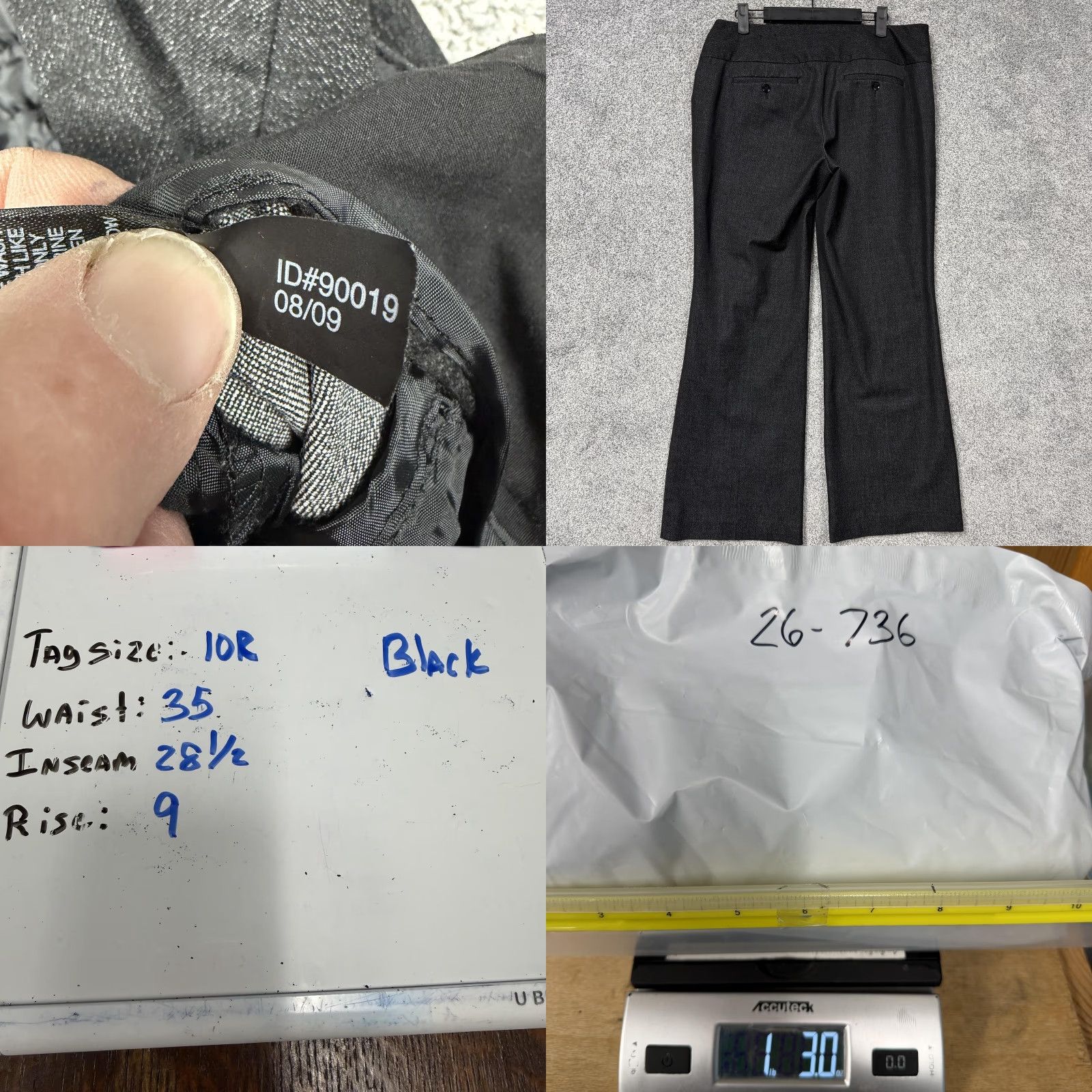 Express Express Design Studio Editor Dress Pants Womens 10R Black Bootcut Corporate Goth Size 32" / US 10 / IT 46 - 9 Thumbnail