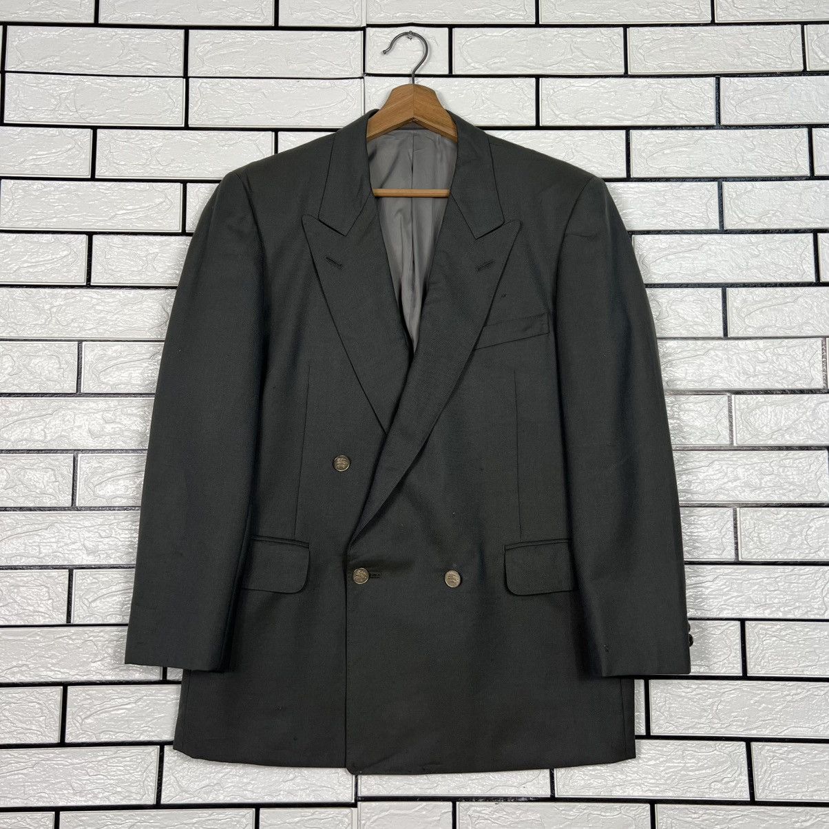Burberry Vintage 90's BURBERRYS Wool & Mohair Blazer #4055-C184 Size 42R - 1 Thumbnail