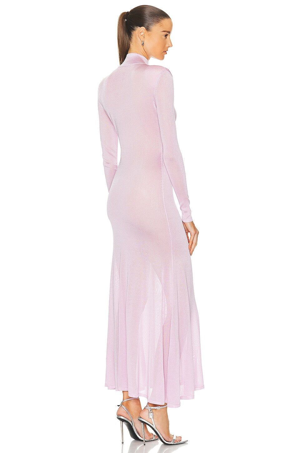 Tom Ford o1w1db10525 ACK406 Slinky Turtleneck Maxi Dress Light Purple Size S / US 4 / IT 40 - 4 Thumbnail
