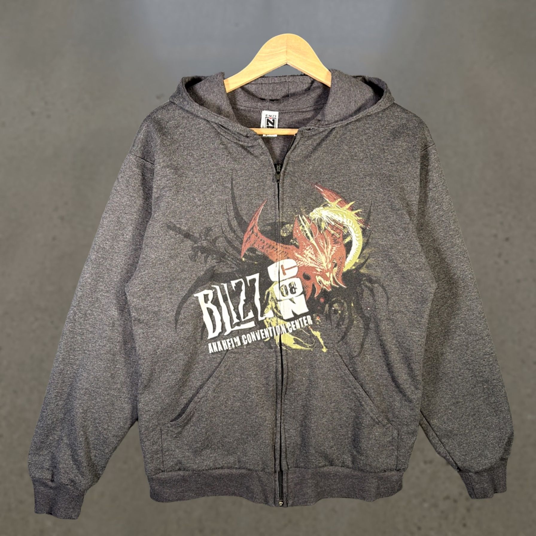 Hysteric Glamour × Vintage Yellow/Grey Zip-up Hoodie | Grailed