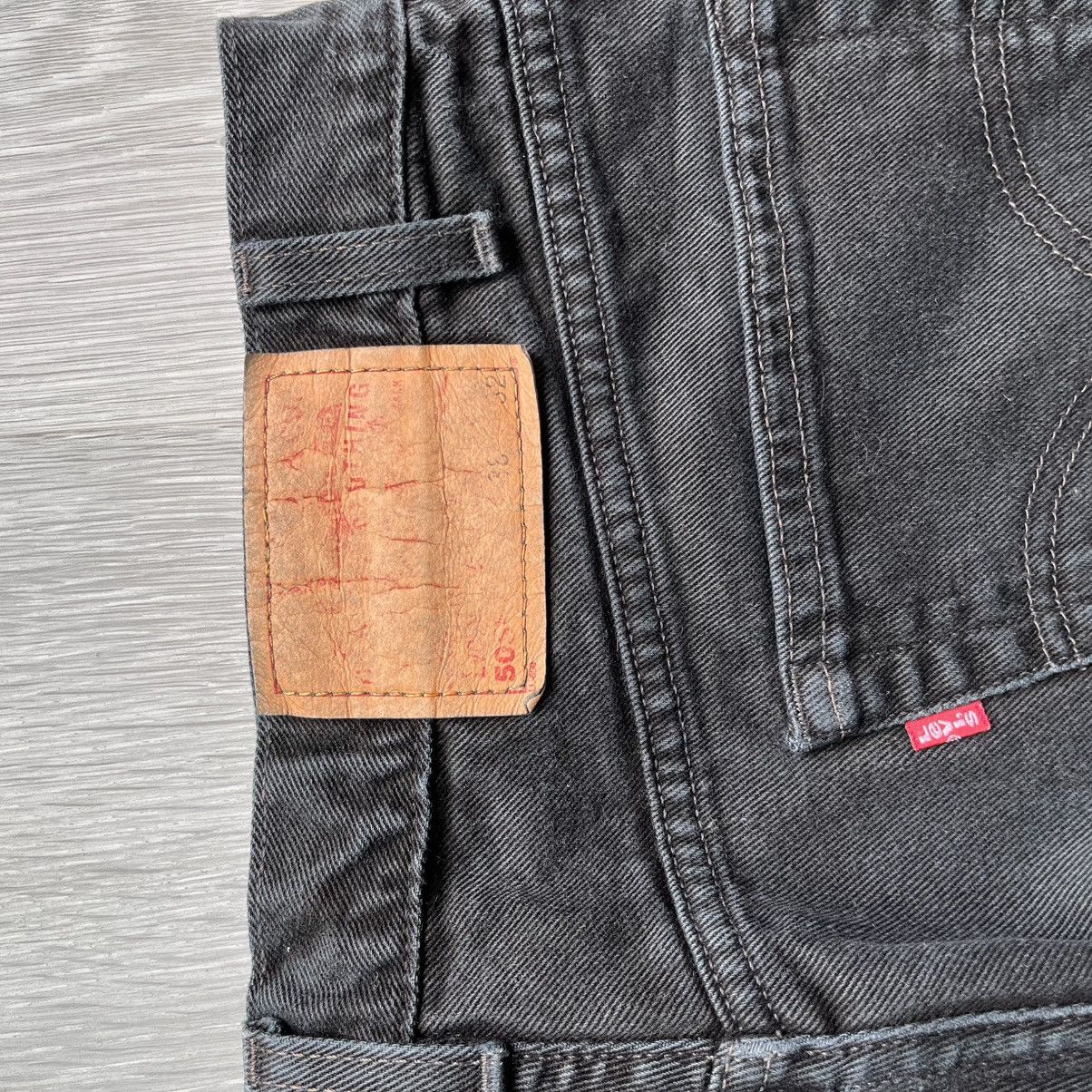 Levi's Levi's Vintage Black Cutoff 505 Regular Straight Leg Jeans Size US 36 / EU 52 - 8 Thumbnail