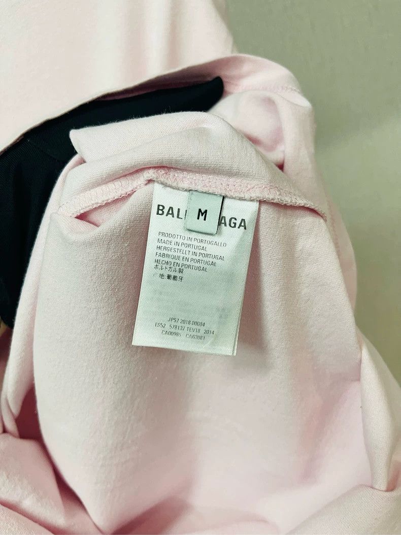 Balenciaga Balenciaga Light Pink Small Logo Straight Shoulder Short S Size US M / EU 48-50 / 2 - 4 Thumbnail