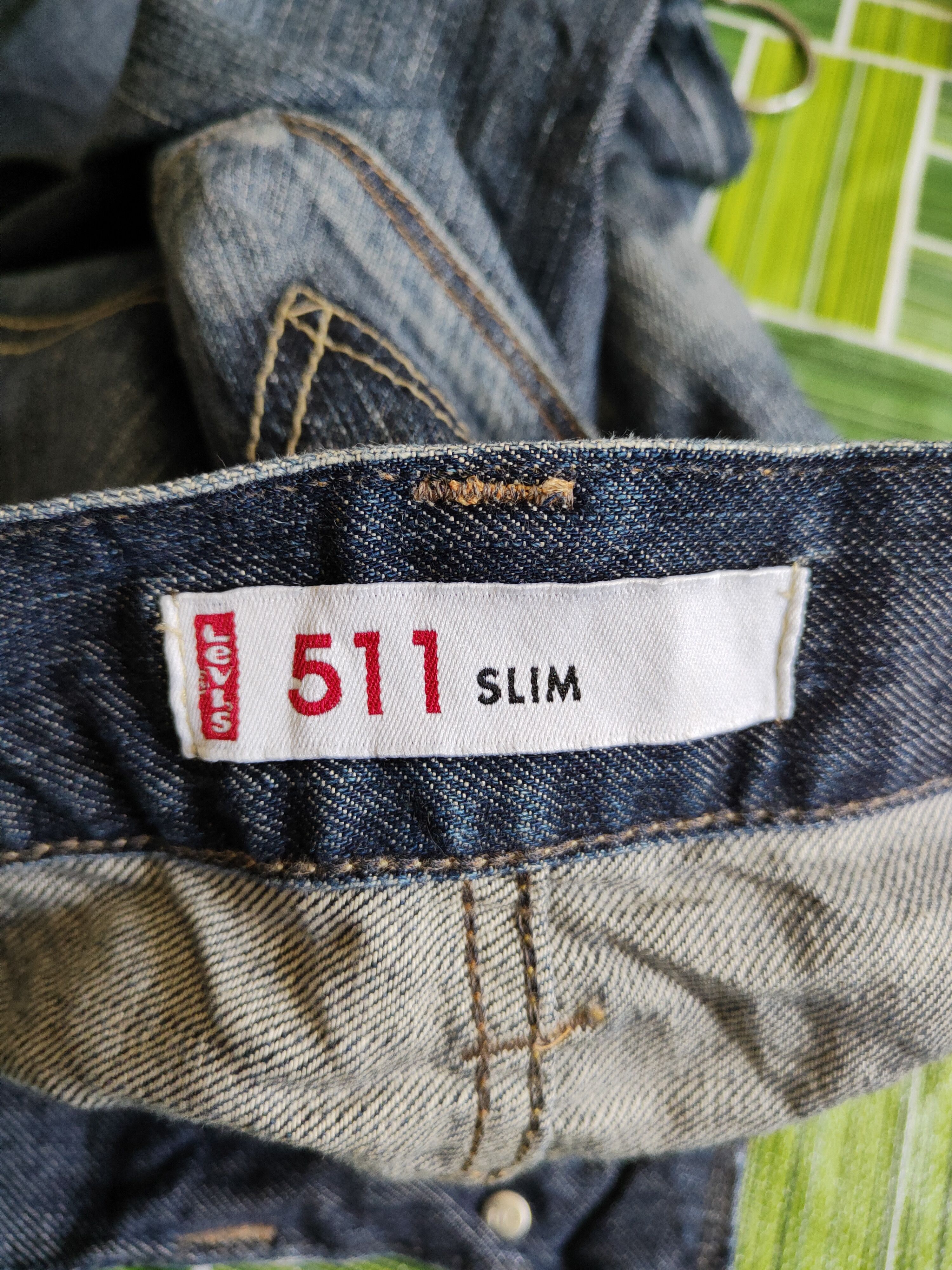 Levi's 511 Levi's Dark Blue Distressed ripped vintage Denim #S1534 Size US 30 / EU 46 - 21 Thumbnail