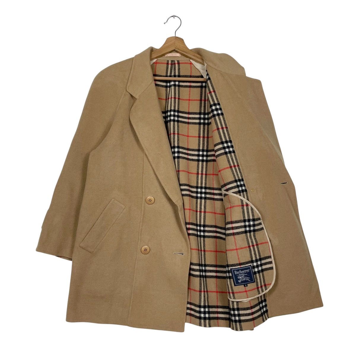 Burberry Burberrys Nova Check Double Breasted Wool Coat Size M / US 6-8 / IT 42-44 - 9 Thumbnail