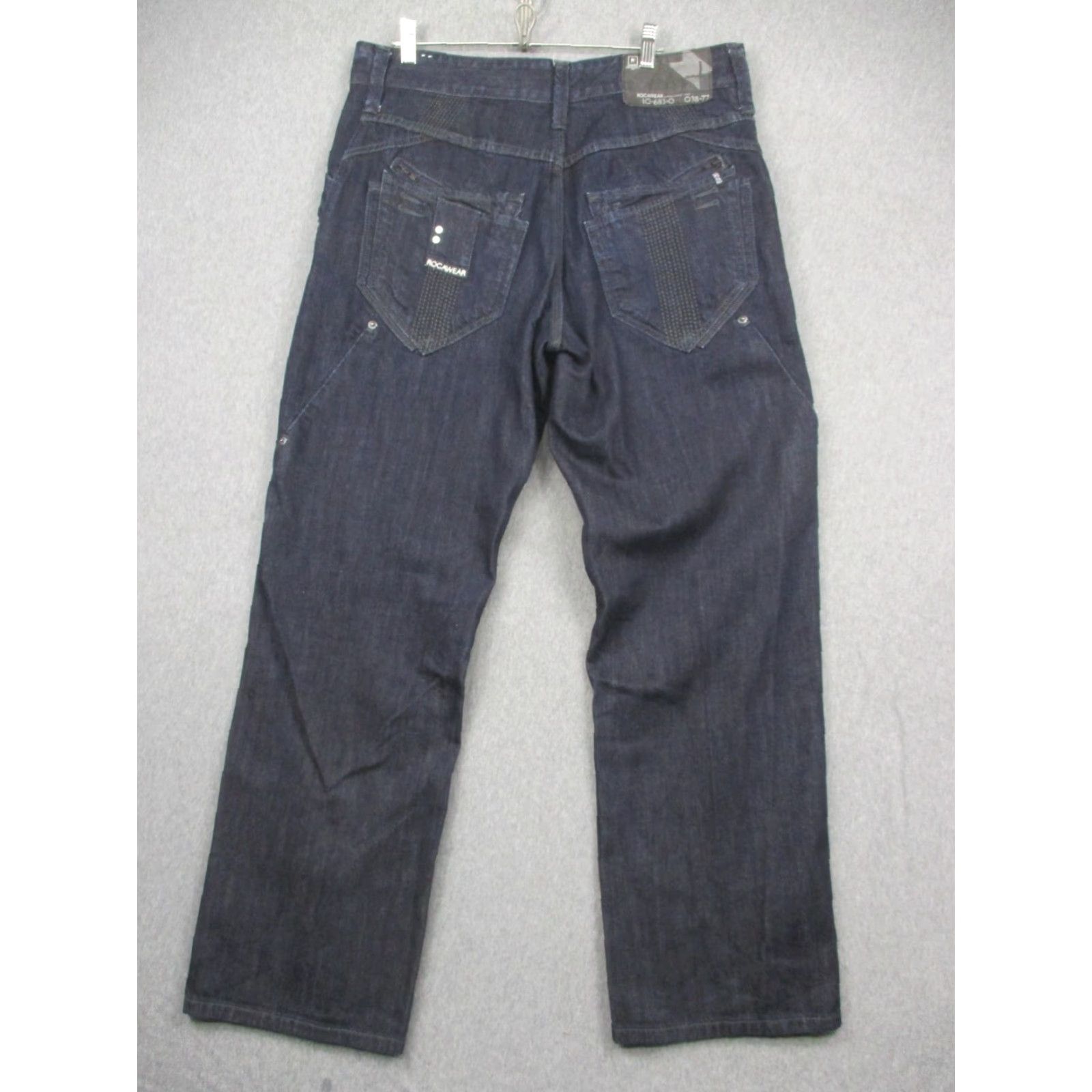Rocawear Rocawear Jeans Mens 36x32 Dark Blue Denim Original Fit Hip Hop Pockets Urban Size US 36 / EU 52 - 5 Thumbnail
