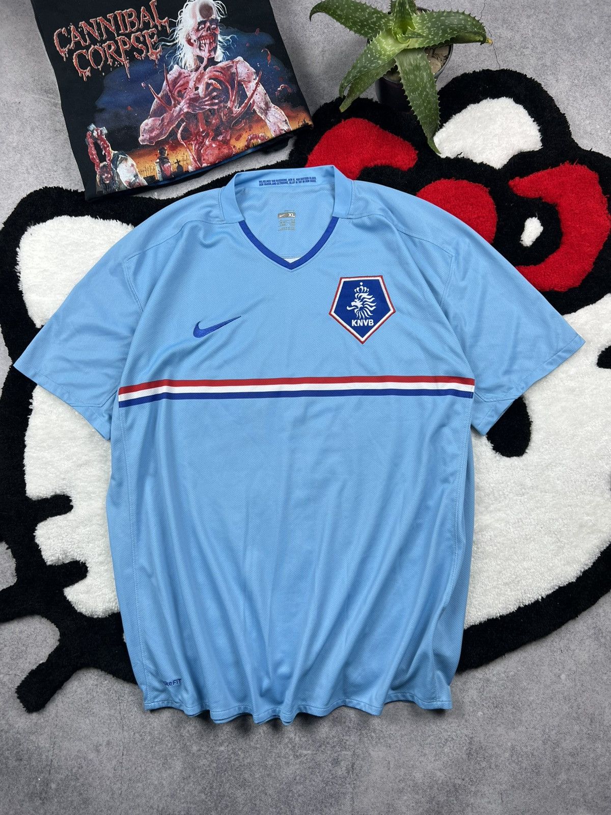 Nike Vintage Nike Netherlands 2008 Blockcore Y2K Soccer Jersey Size US XL / EU 56 / 4 - 1 Thumbnail