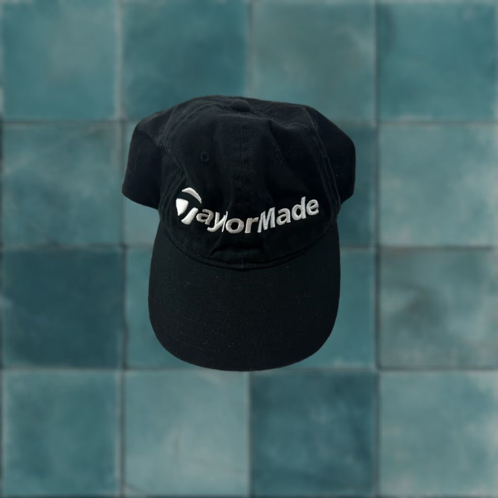 TaylorMade TaylorMade Hat Mens Adjustable Strapback Black Spellout Logo Baseball Cap Size ONE SIZE - 1 Thumbnail