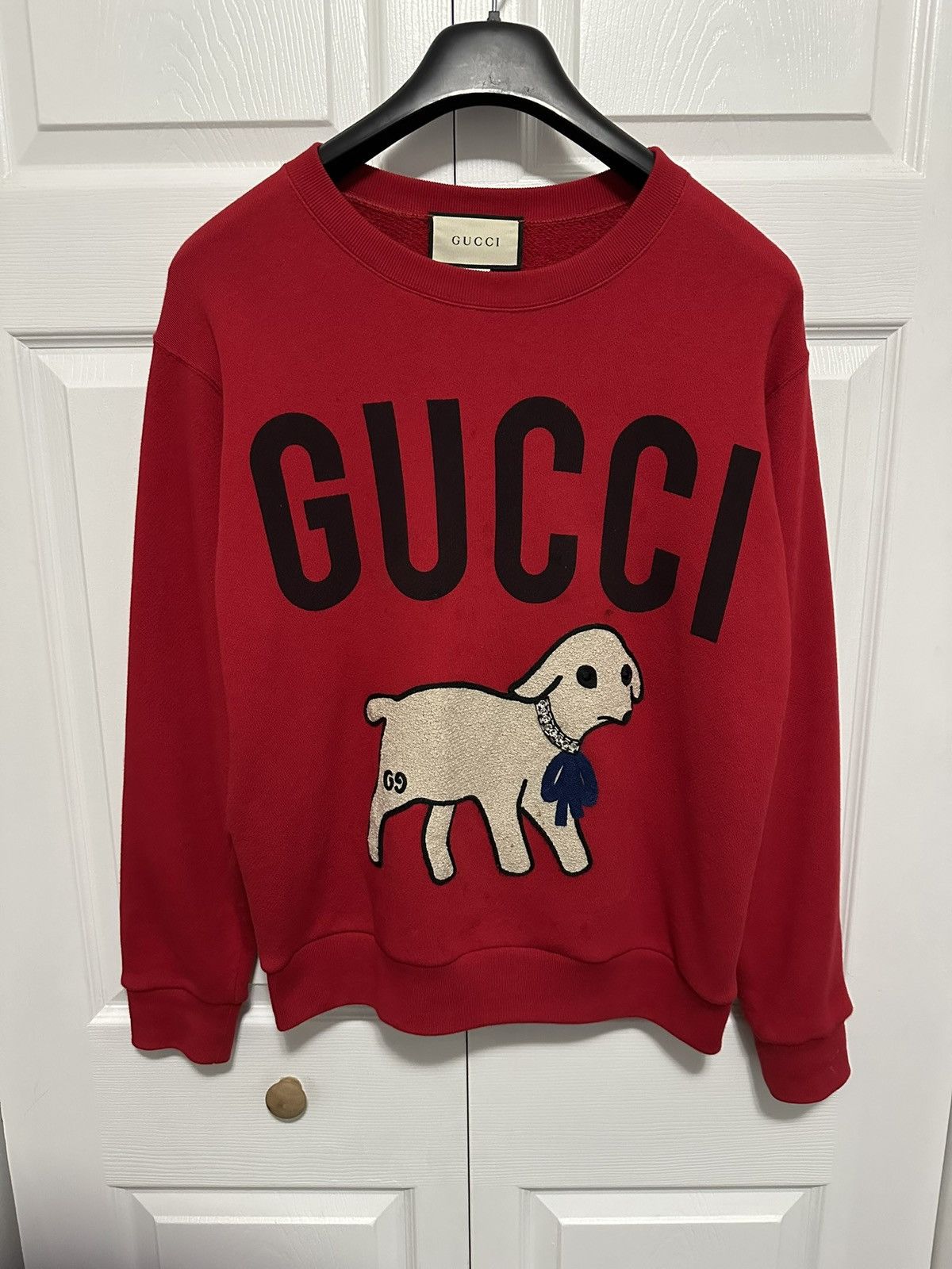 Gucci GUCCI LAMB SWEATSHIRT WITH RHINESTONE DETAIL Size XS / US 0-2 / IT 36-38 - 1 Thumbnail