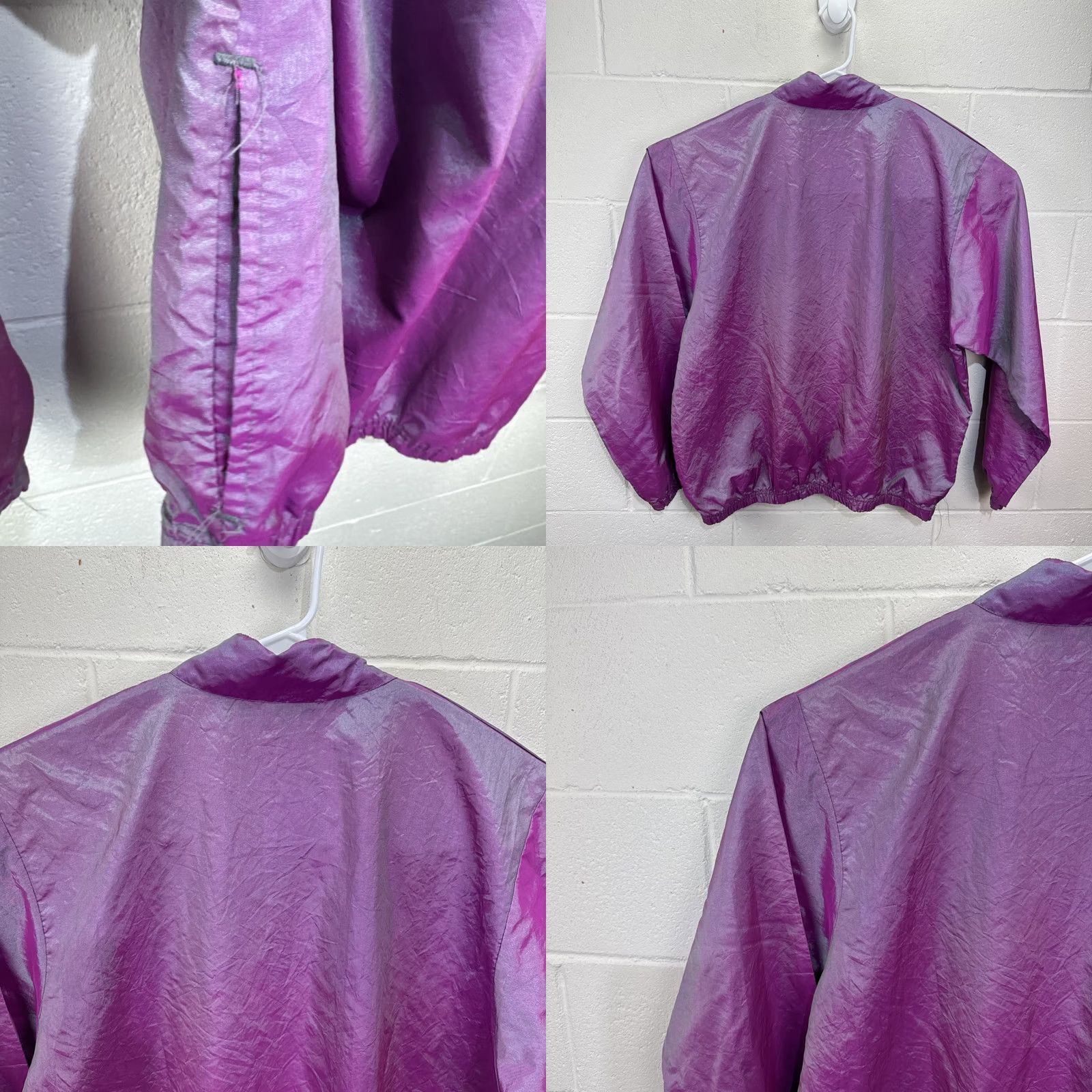 Etro VINTAGE Wise Guy Jacket Mens XL 90s Windbreaker Neon Iridescent Retro Surf Gear Purple Size US XL / EU 56 / 4 - 9 Thumbnail