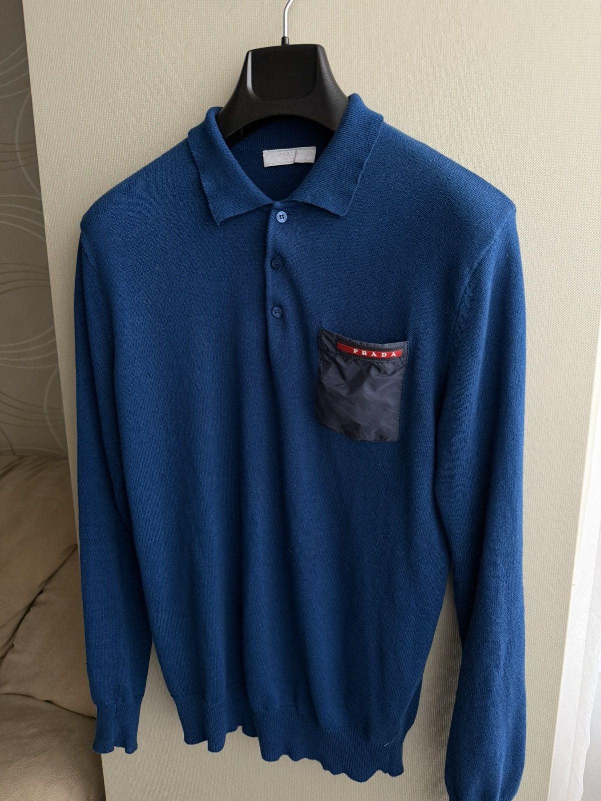Prada Prada Milano Red Tab Nylon Pocket Sweater Size S Size US S / EU 44-46 / 1 - 2 Thumbnail