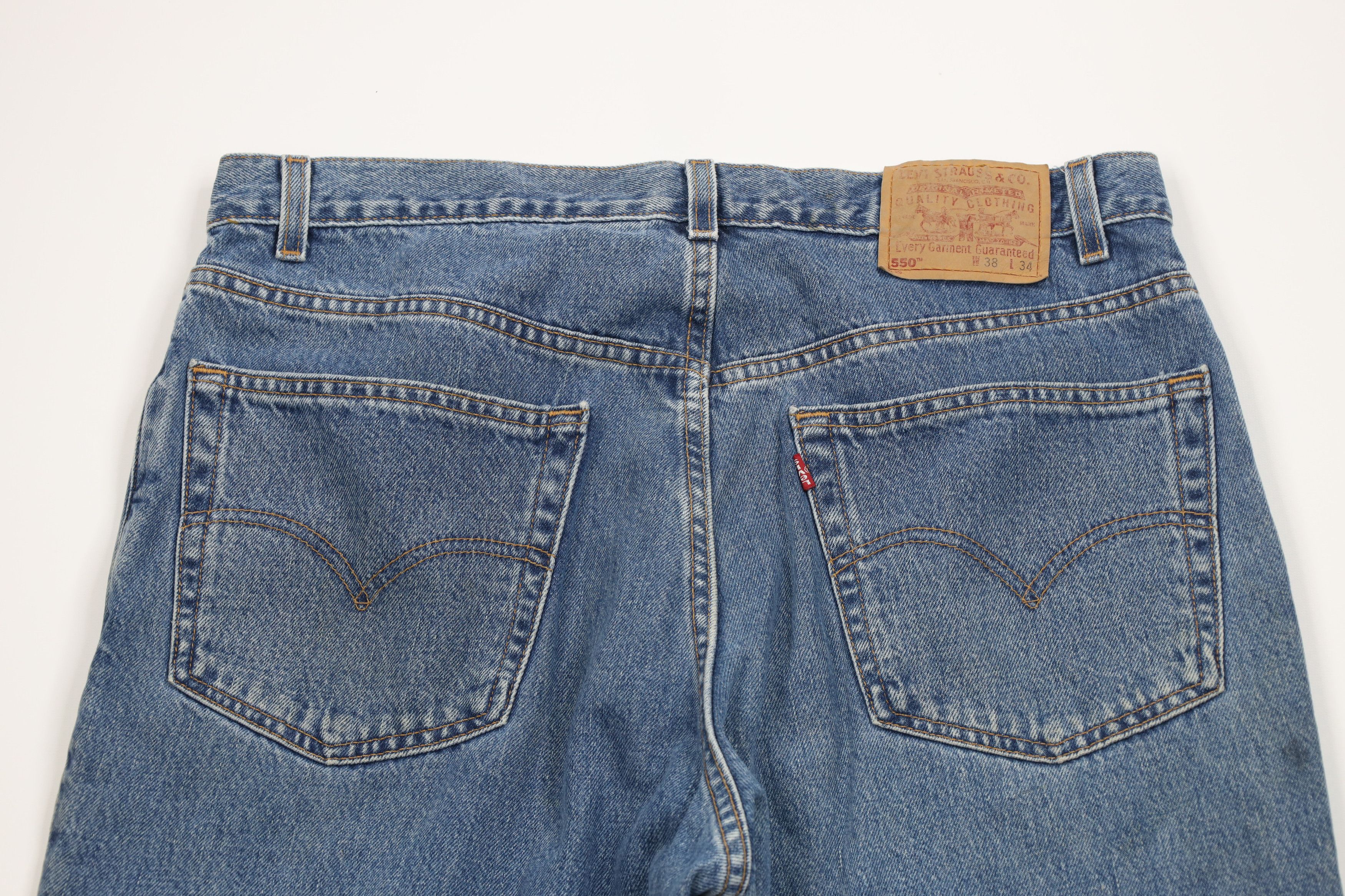 Levi's Vintage Y2K 2002 Levis 550 Relaxed Fit Denim Jeans Blue USA Size US 38 / EU 54 - 12 Thumbnail