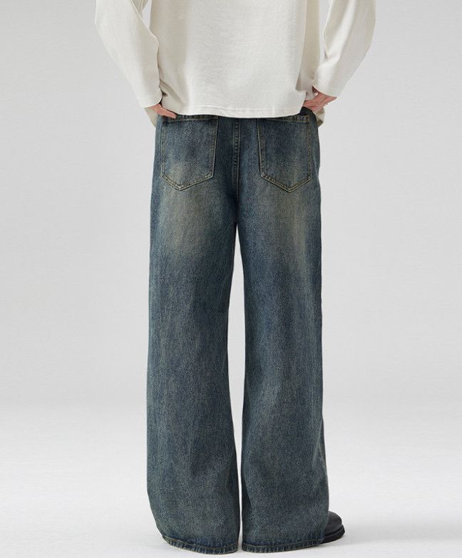 Vintage American retro cleanfit men's loose straight flared jeans Size US 32 / EU 48 - 4 Thumbnail