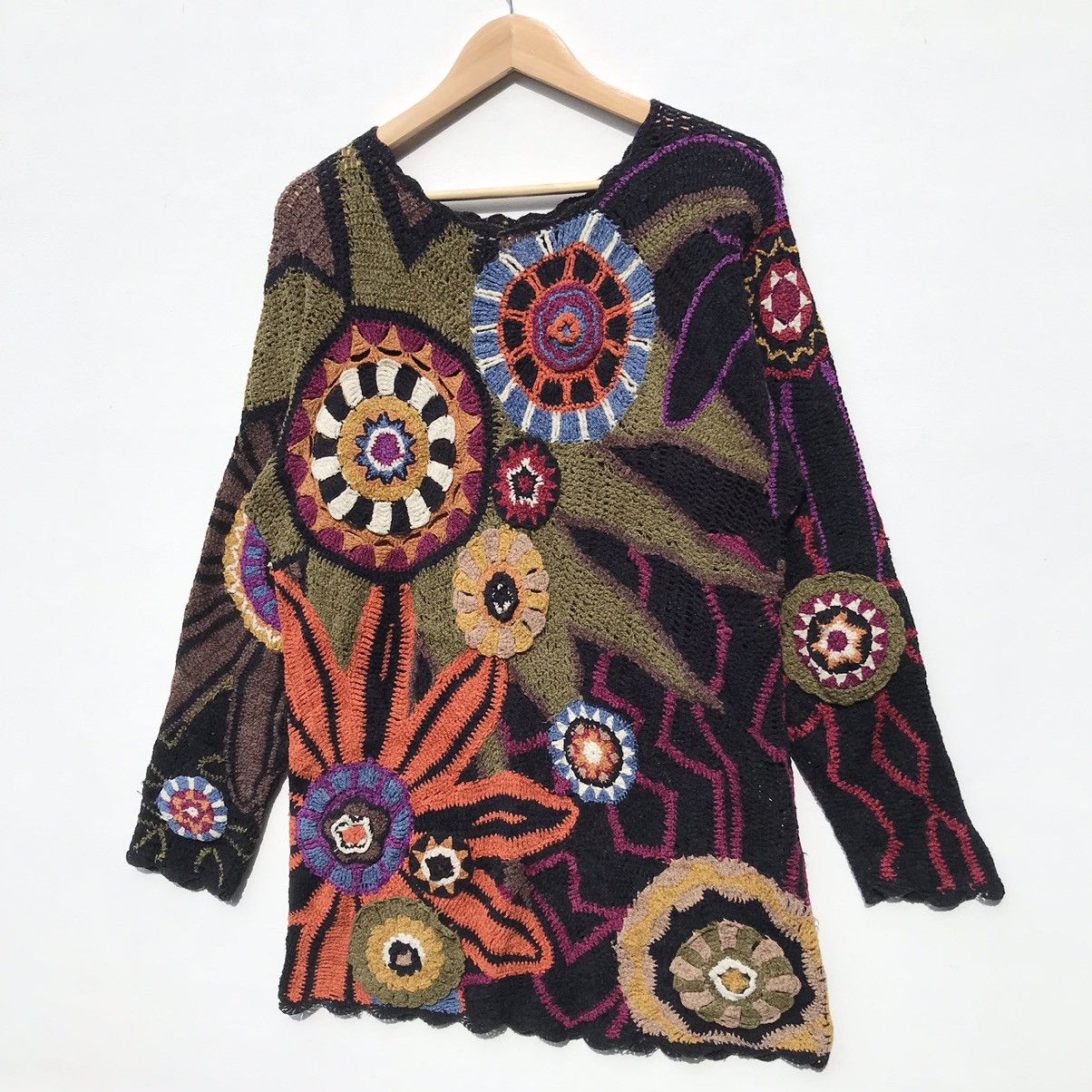 Issey Miyake Tsumori Chisato Crochet Tunic Top Issey Miyake Designer Size M / US 6-8 / IT 42-44 - 3 Thumbnail