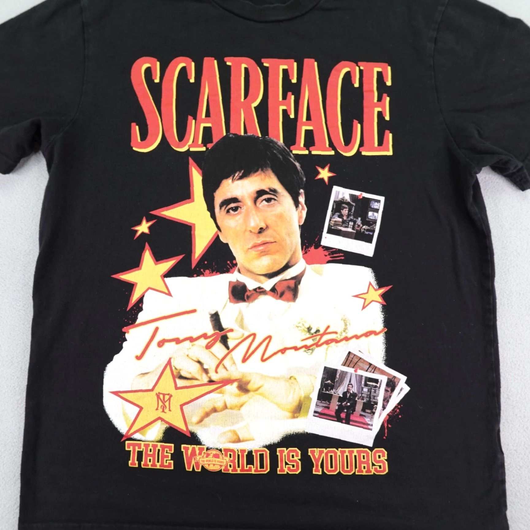 Palace VINTAGE Scarface Shirt Mens Large Black Shoe Palace The World Is Yours Tony Montana Graphic Tee 90s Mens Large Black Shirt Size US L / EU 52-54 / 3 - 3 Thumbnail