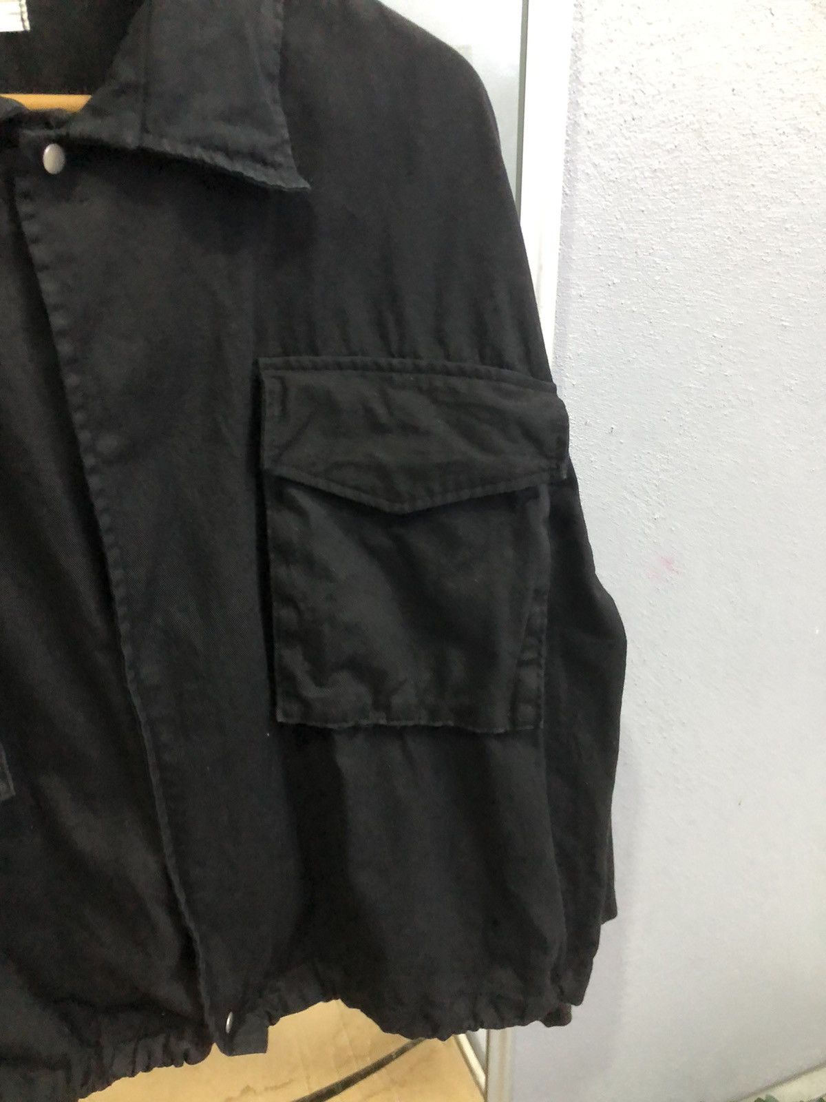 Helmut Lang CROP Black Utility Field Jacket Boxy Fit Drawstring Hem Size US L / EU 52-54 / 3 - 4 Thumbnail