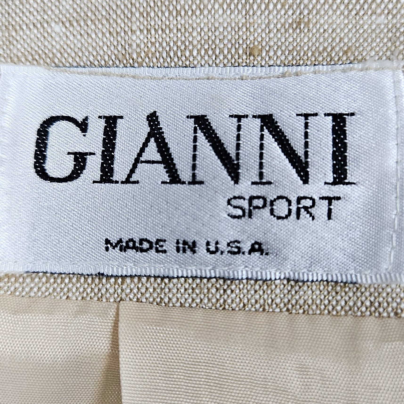 Vintage VINTAGE Gianni Sport Blazer Jacket Women 10 One-Button Beige Linen Blend Single-Breasted Regular Sleeves Long Sleeve Classic Size L / US 10 / IT 46 - 3 Thumbnail