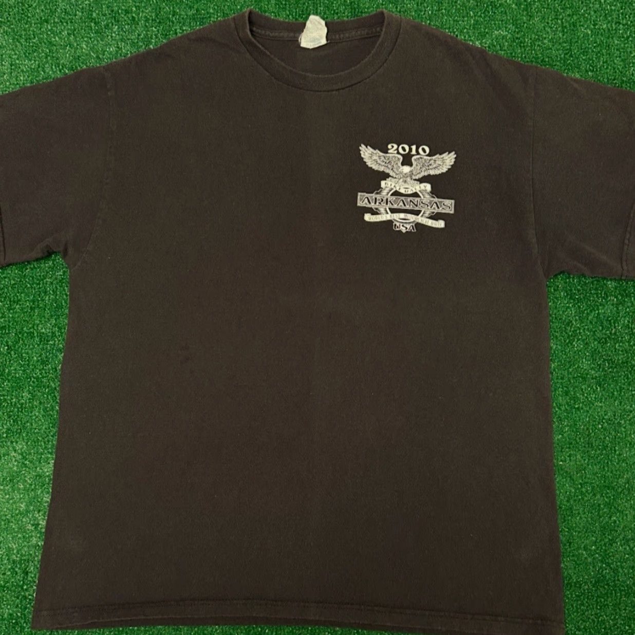 Vintage VINTAGE 90s Y2K Biker Eagle Arkansas Bike Rally Mens Size Shirt Large 2010 Size US L / EU 52-54 / 3 - 2 Thumbnail