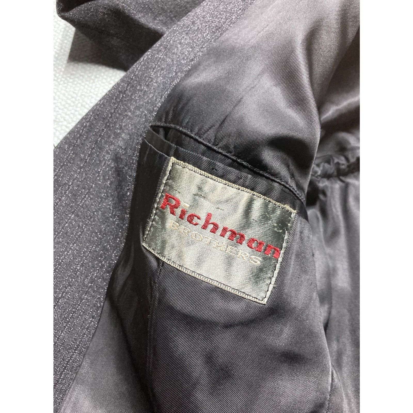 Vintage VINTAGE Richman Brothers 2 Piece Suit Single-Breasted Black 38 Mens Rockabilly 1950s Size 38R - 5 Thumbnail