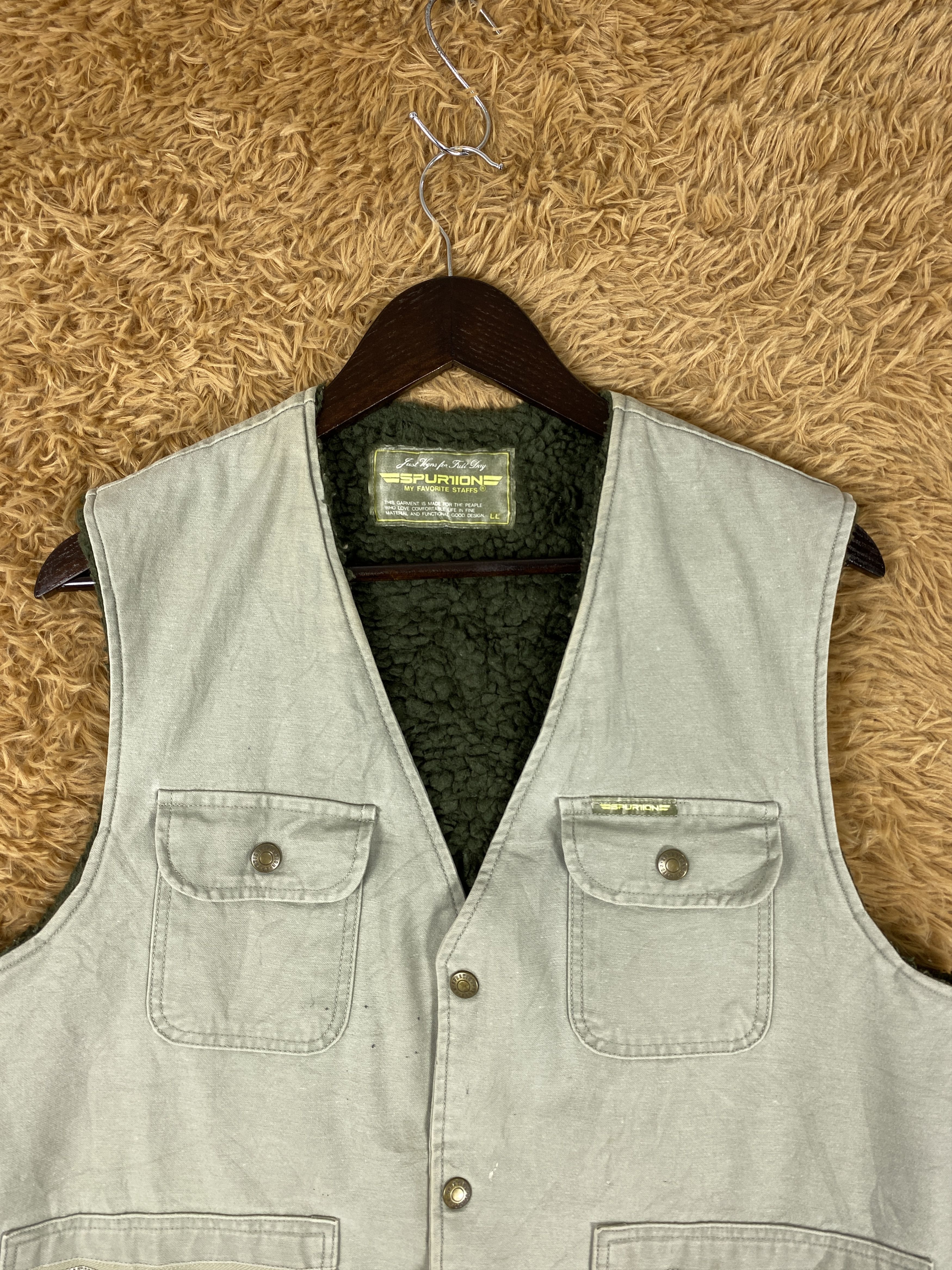 Japanese Brand Vintage Spurtion Sherpa Lining Vest Size US S / EU 44-46 / 1 - 2 Thumbnail