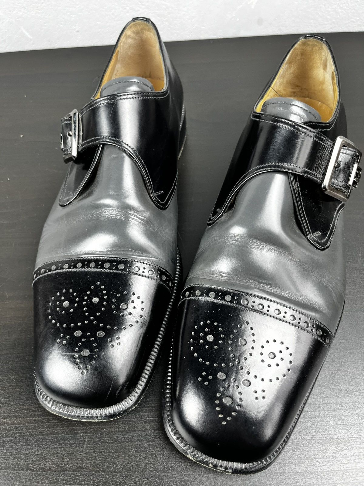 Moreschi Moreschi Made in Italy Men's Buckle Strap Black Shoes Size US 10 / EU 43 - 6 Thumbnail