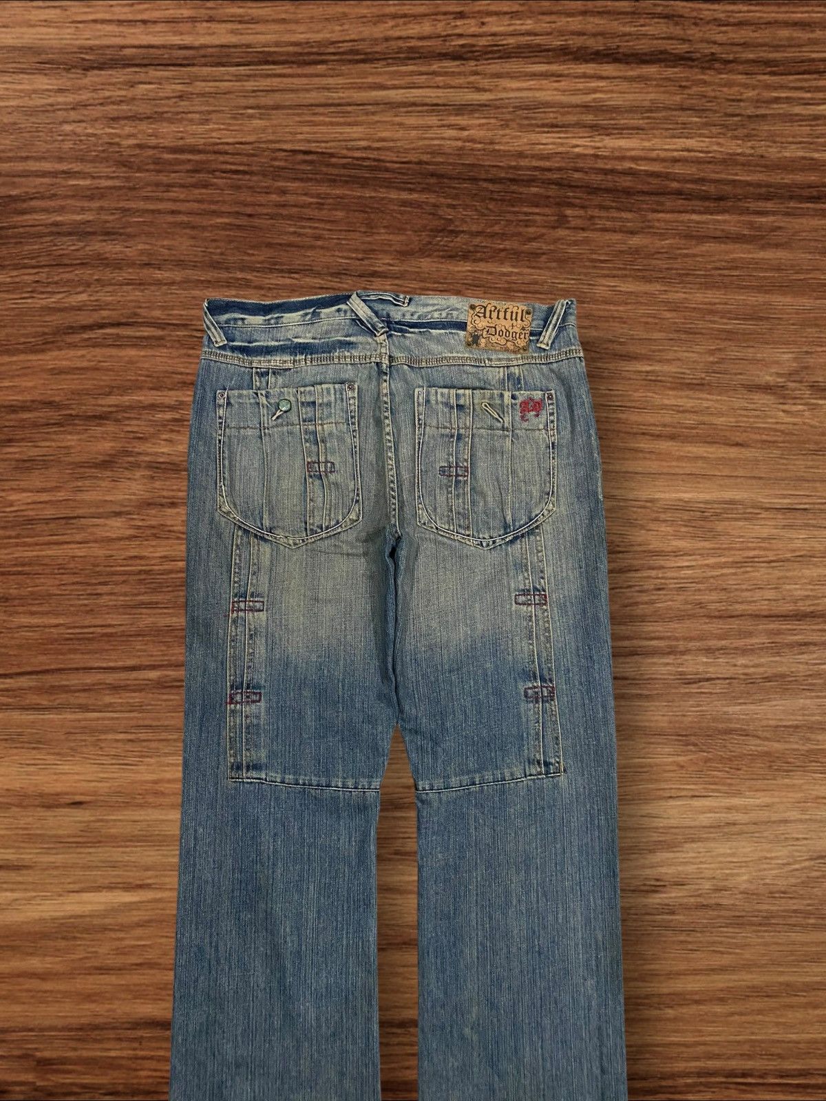 Artful Dodger ⚡️Baggy⚡️Artful Dodgers Distressed Blue Wash Streetwear Jeans Size US 36 / EU 52 - 7 Thumbnail