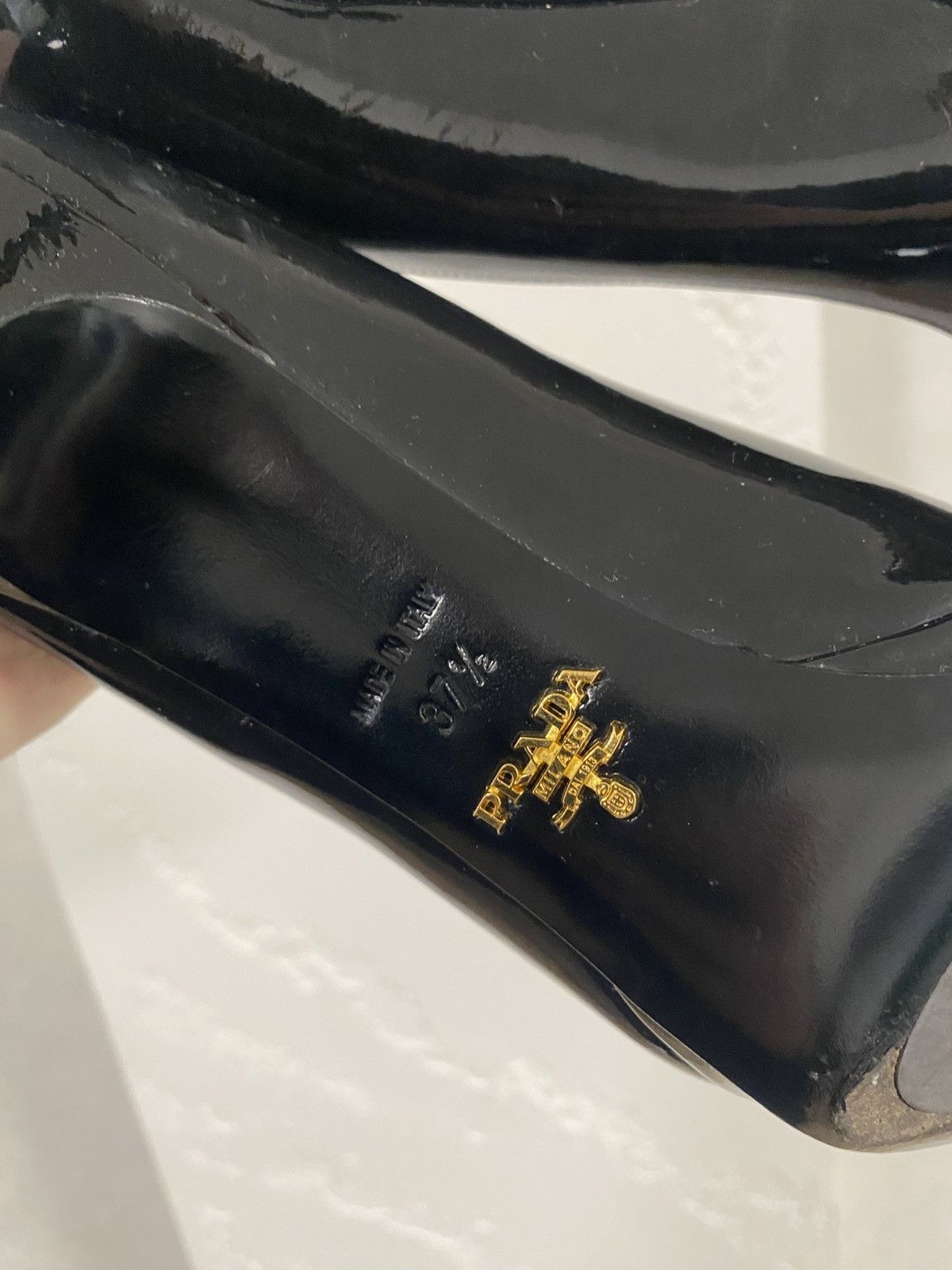 Prada Prada Black Patent Leather Heels Size: 37.5 Size US 7.5 / IT 37.5 - 12 Thumbnail