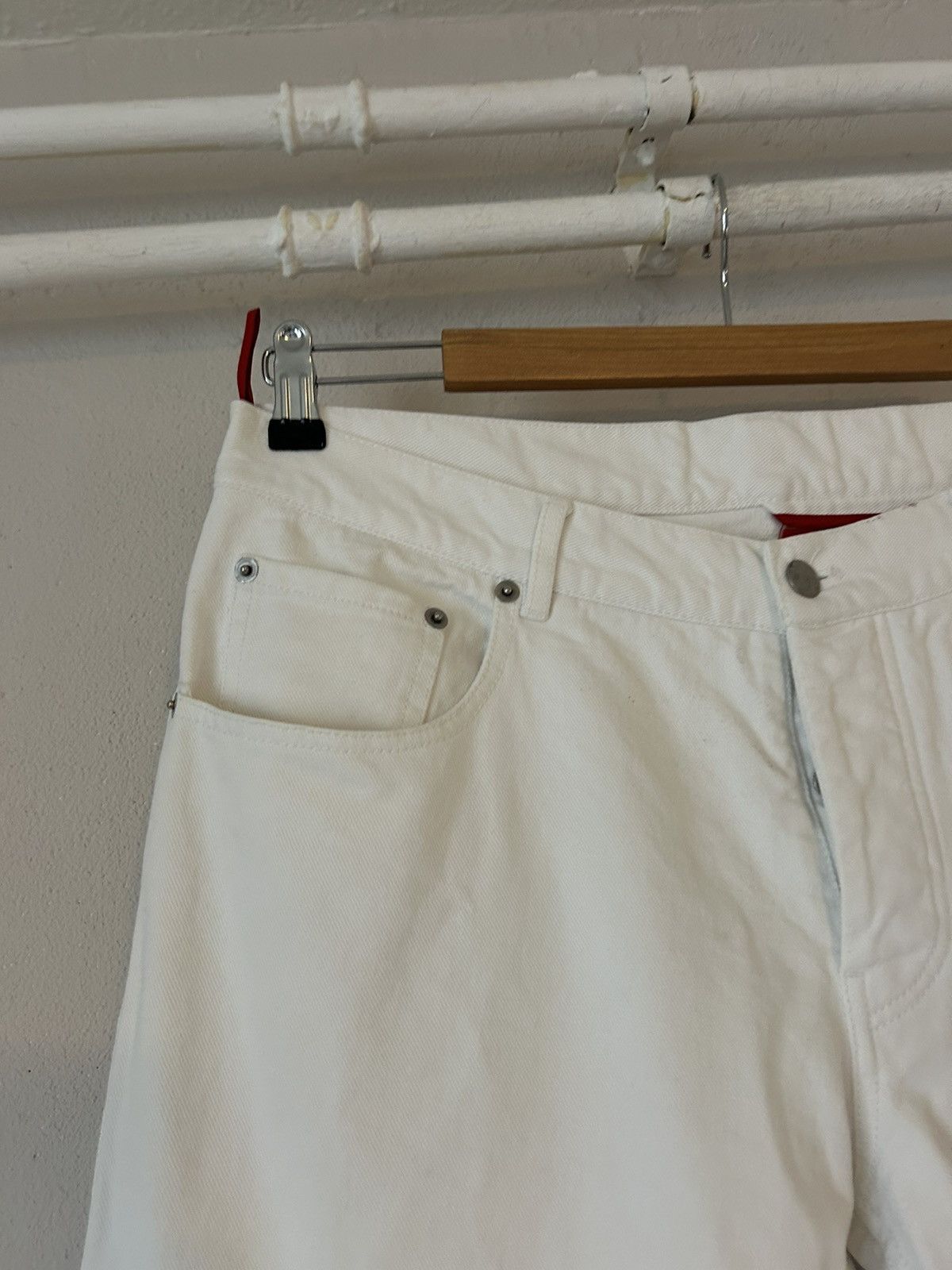 Prada Prada Linea Rossa White Jeans - Size 52 Size US 36 / EU 52 - 2 Thumbnail